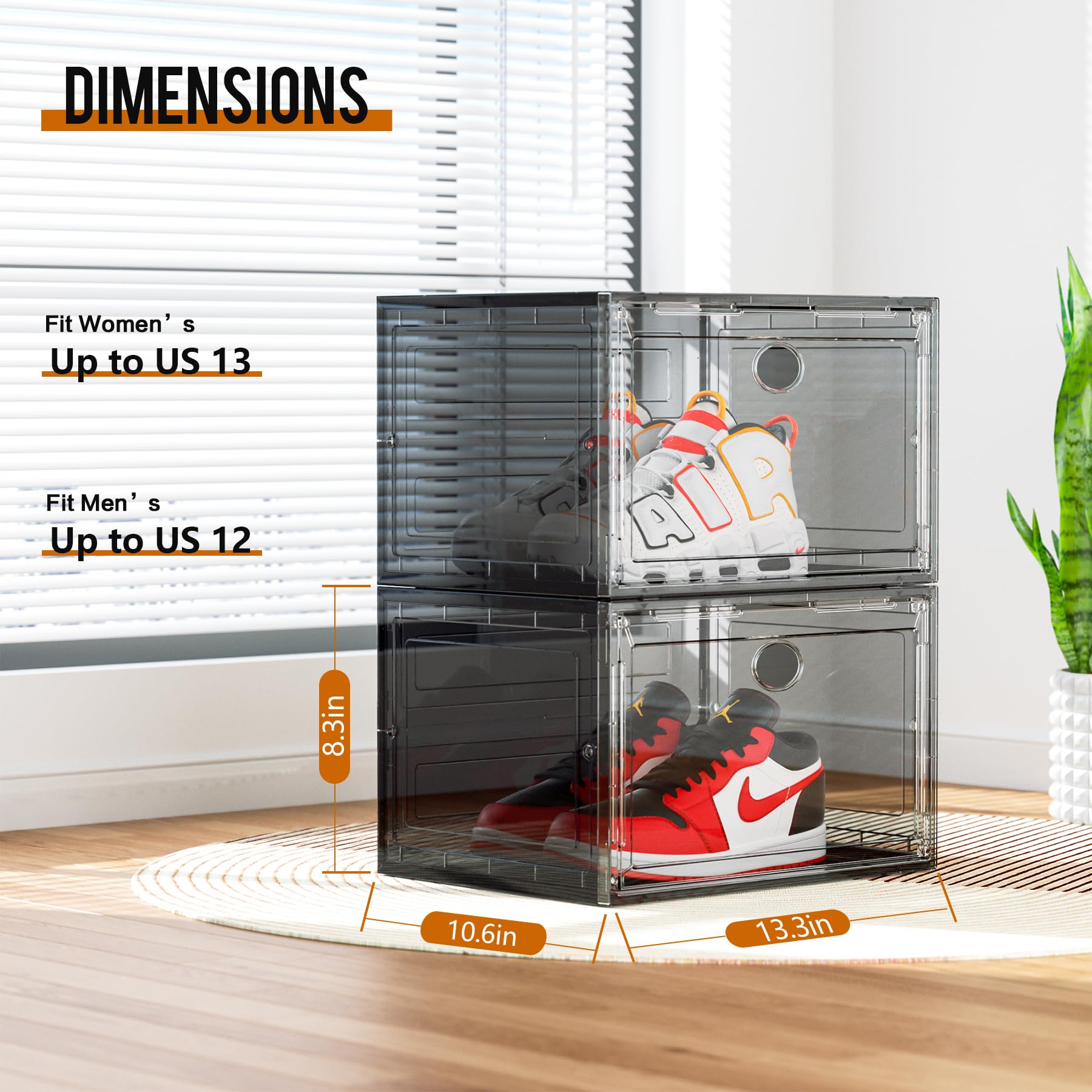 XL Shoe Storage Box Organizer (8 Count)