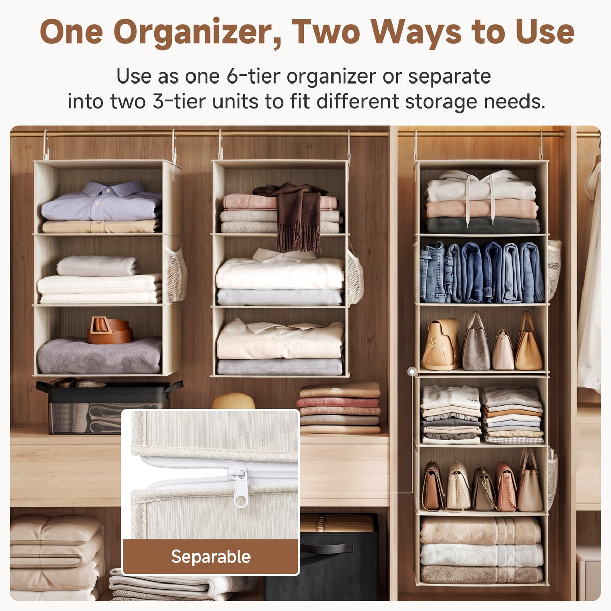 6 Shelf Jumbo Closet Organizers (6 Count)