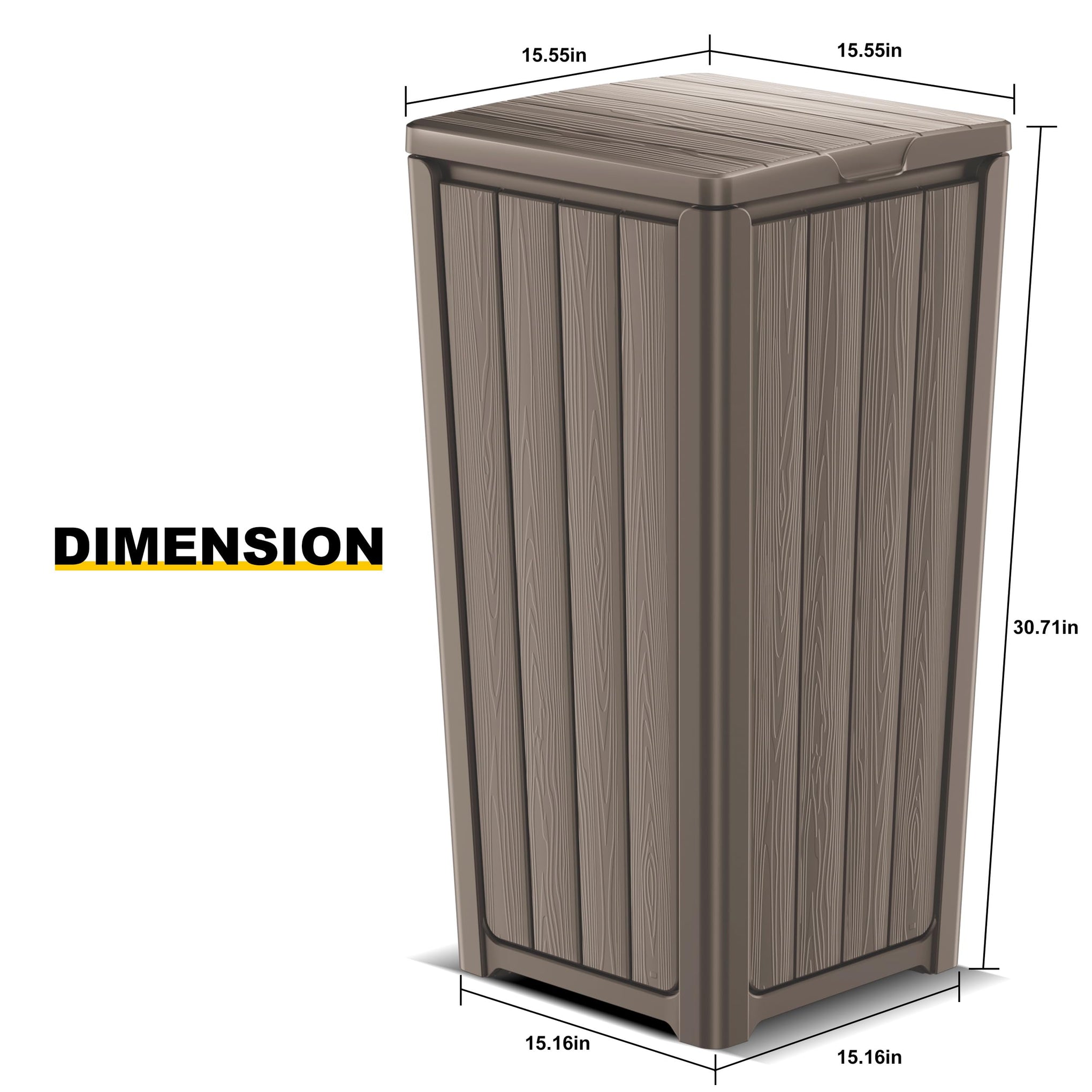 32 Gallon Outdoor Trash Can with Lid