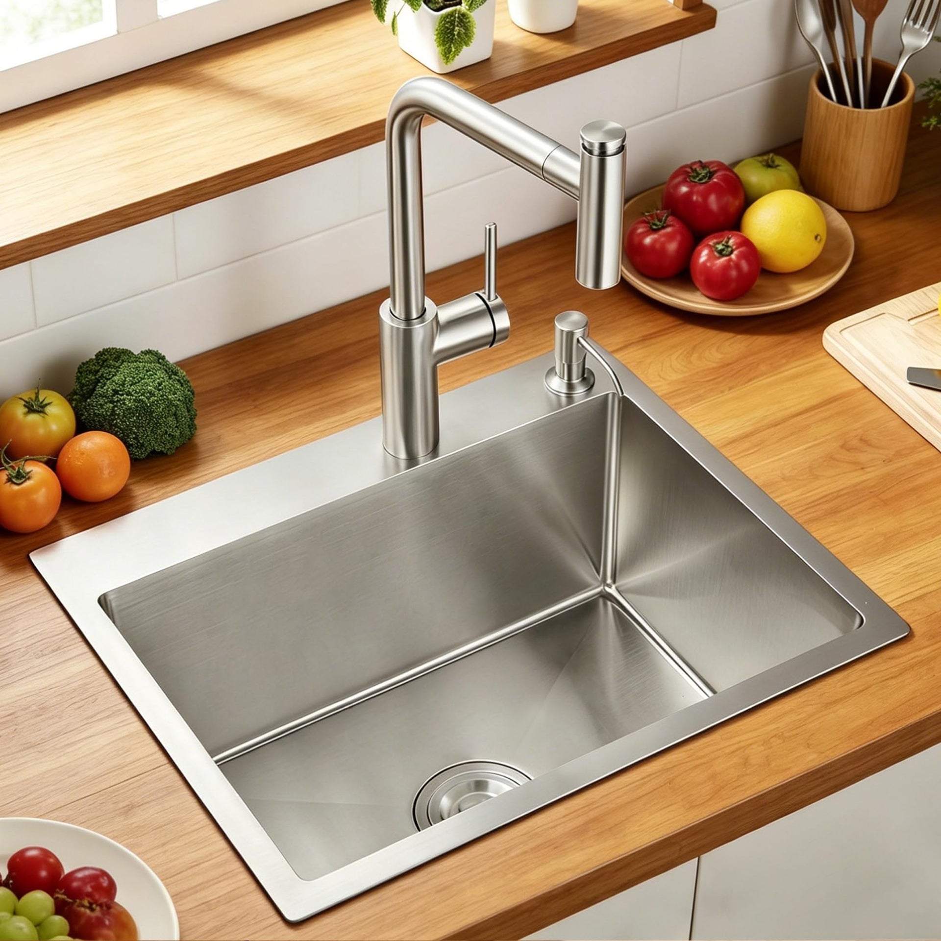 24x18 Inch Kitchen Sink Drop In