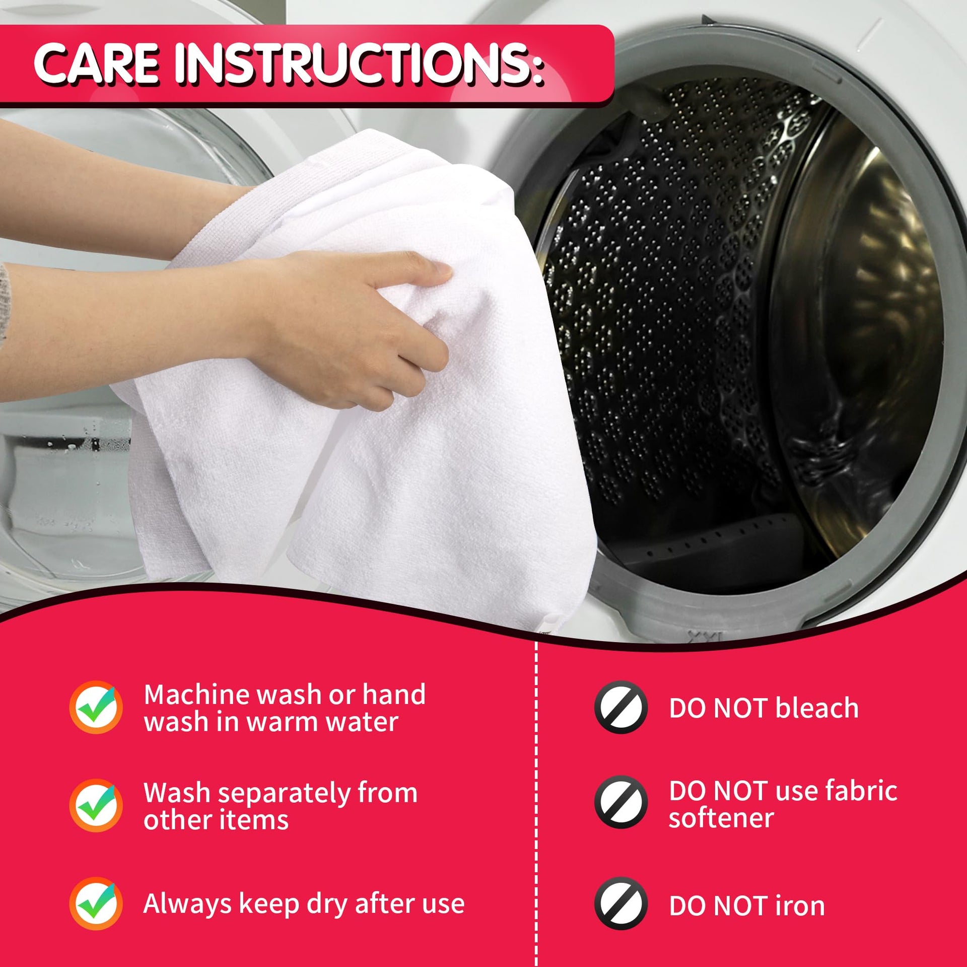White Microfiber Cleaning Cloth (100 Count)