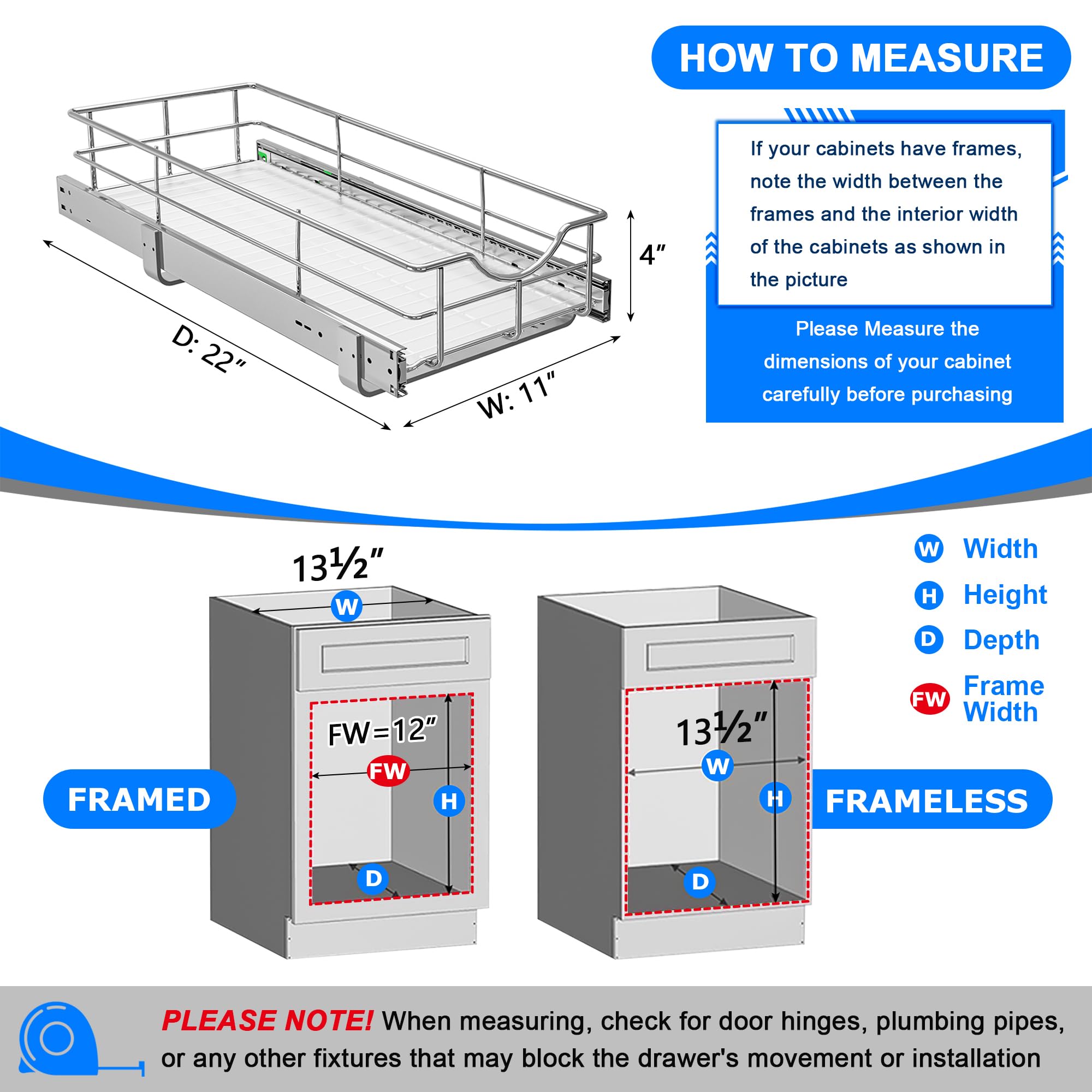 Soft Close Slide Out Cabinet Shelf