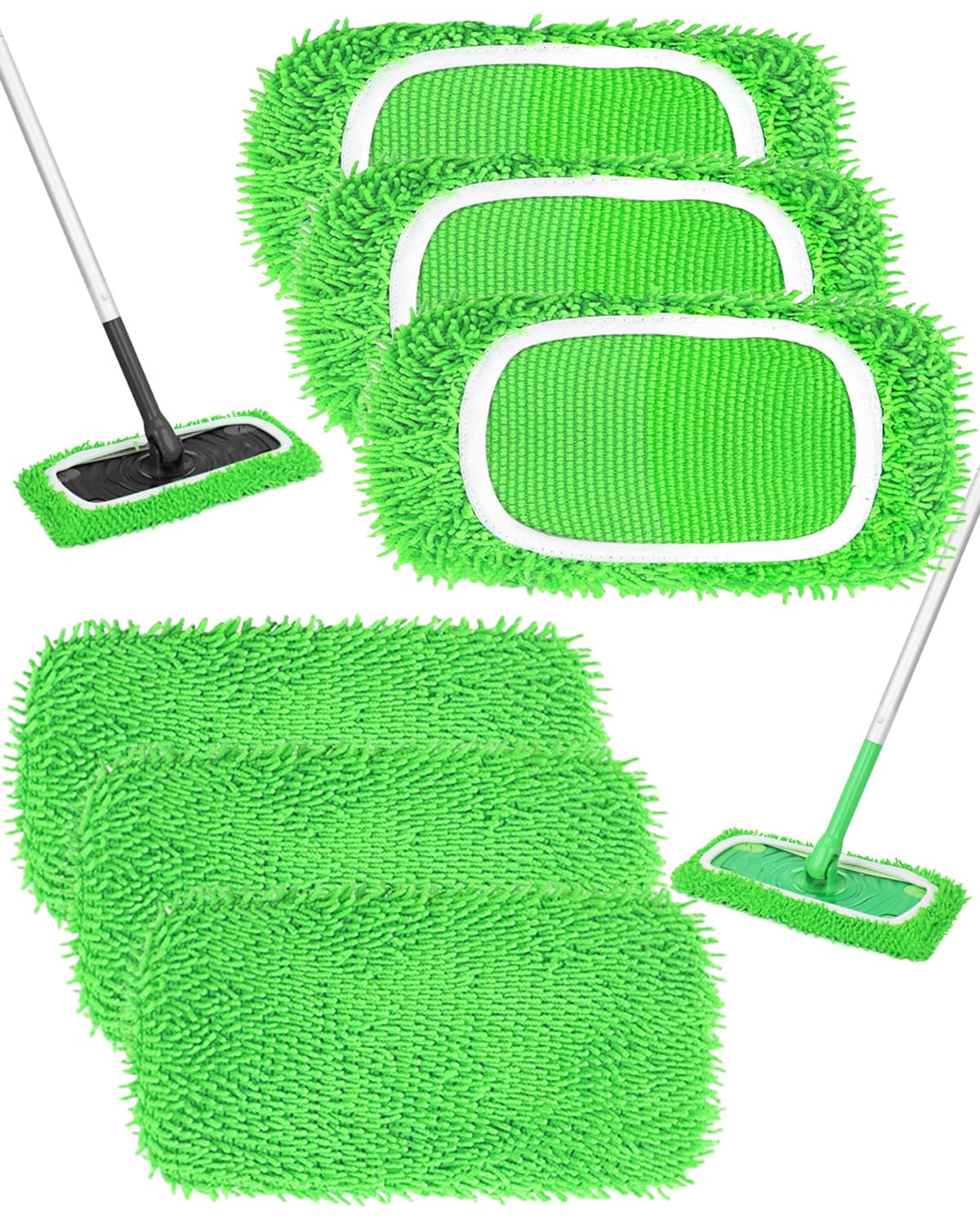 Reusable Wet Pads Refill for Swiffer Sweeper Mop (6 Count)
