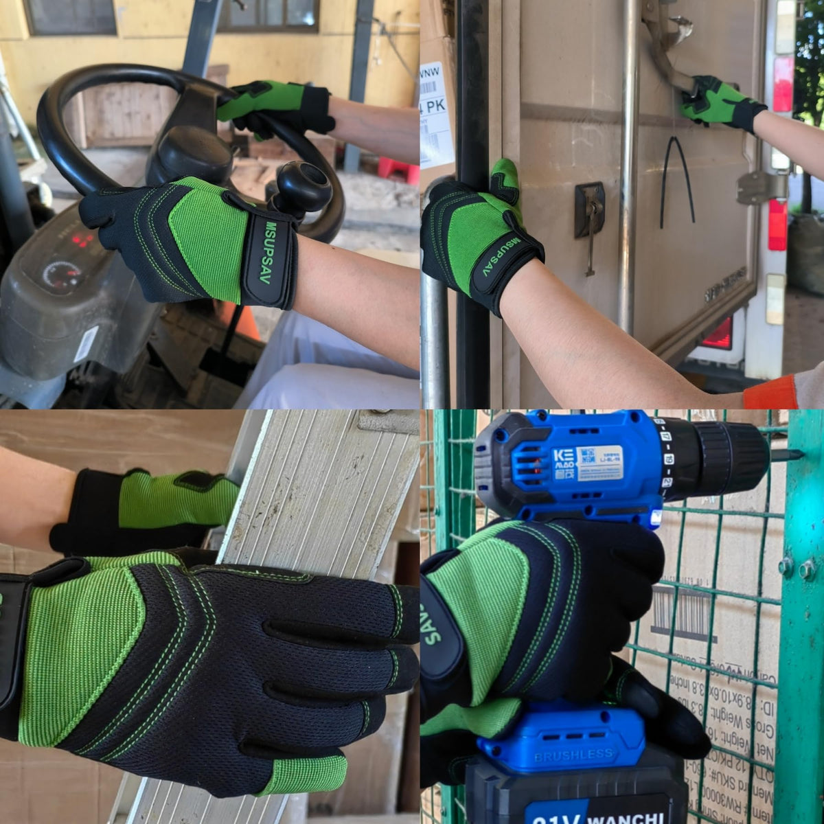 2 Pairs Mechanic Work Gloves