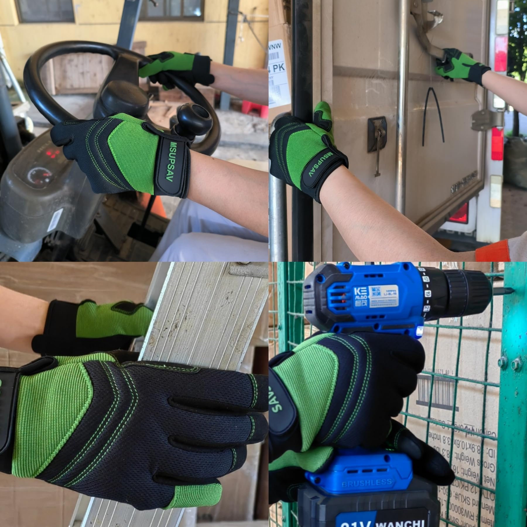 2 Pairs Mechanic Work Gloves