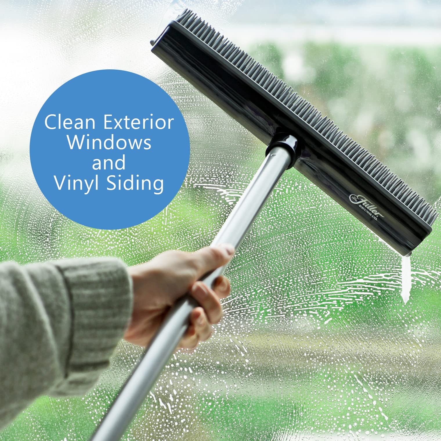 Rubber Broom for Carpets Floors Stairs Upholstery
