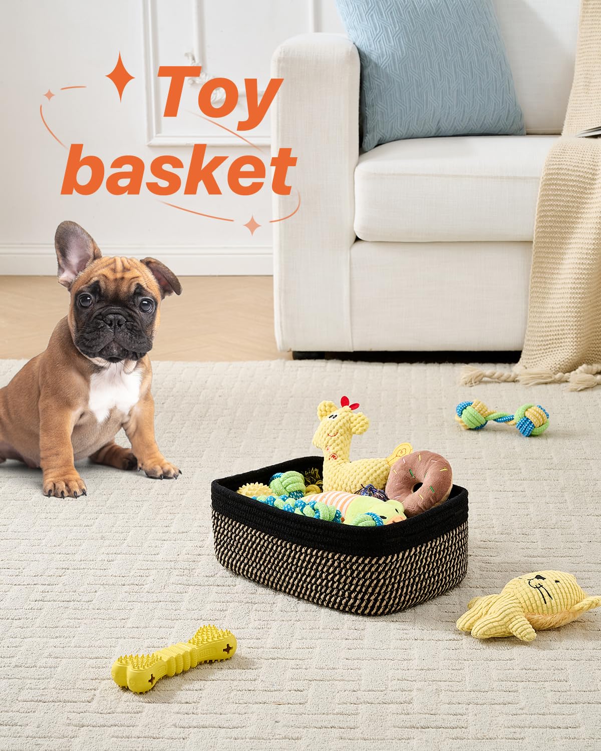 Small Woven Storage Basket for Organizing (3 Count)