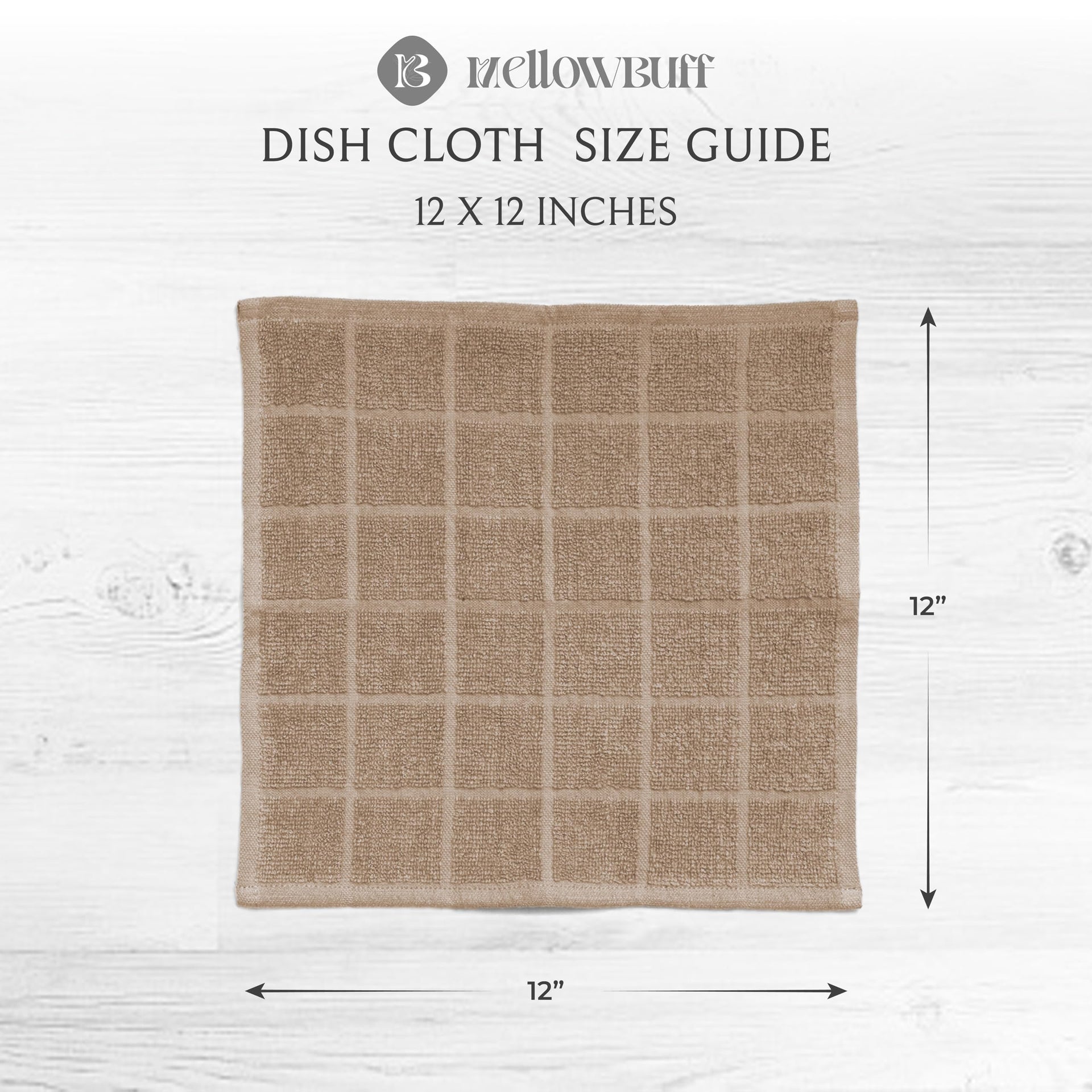100% Cotton Terry Dish Cloth & Dish Towel (6 Count)