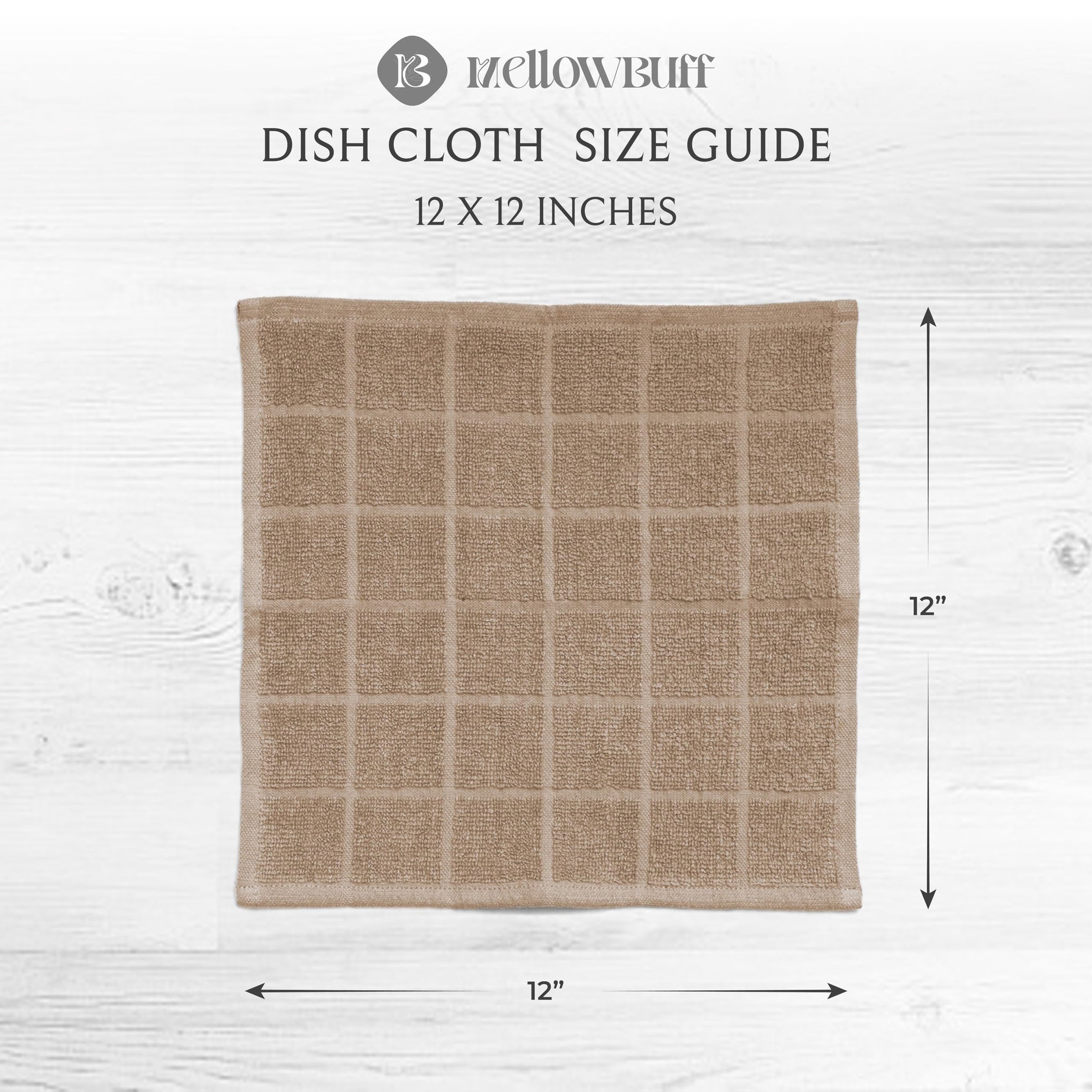 100% Cotton Terry Dish Cloth & Dish Towel (6 Count)