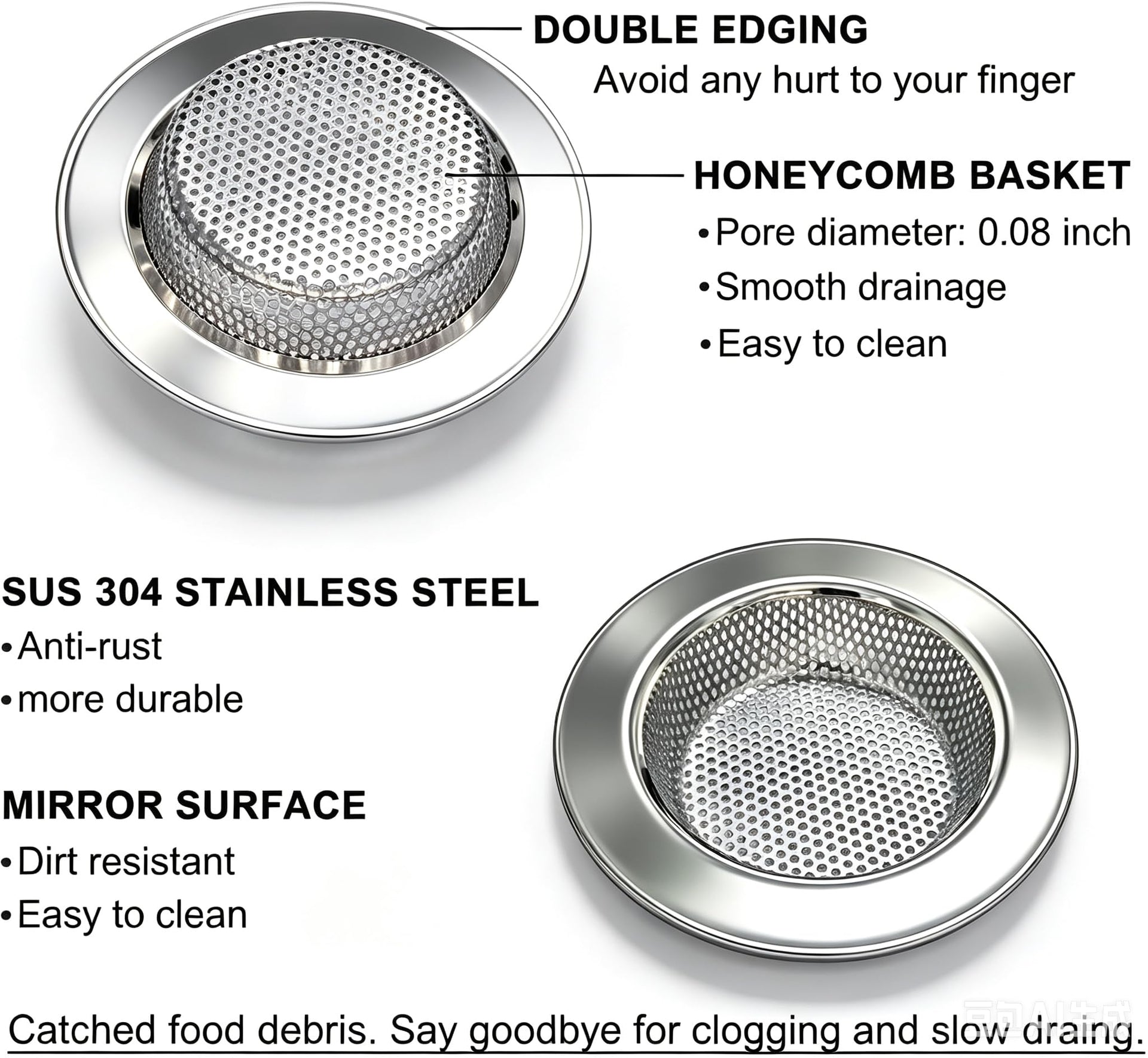 Kitchen Sink Drain Strainers (4 Count)