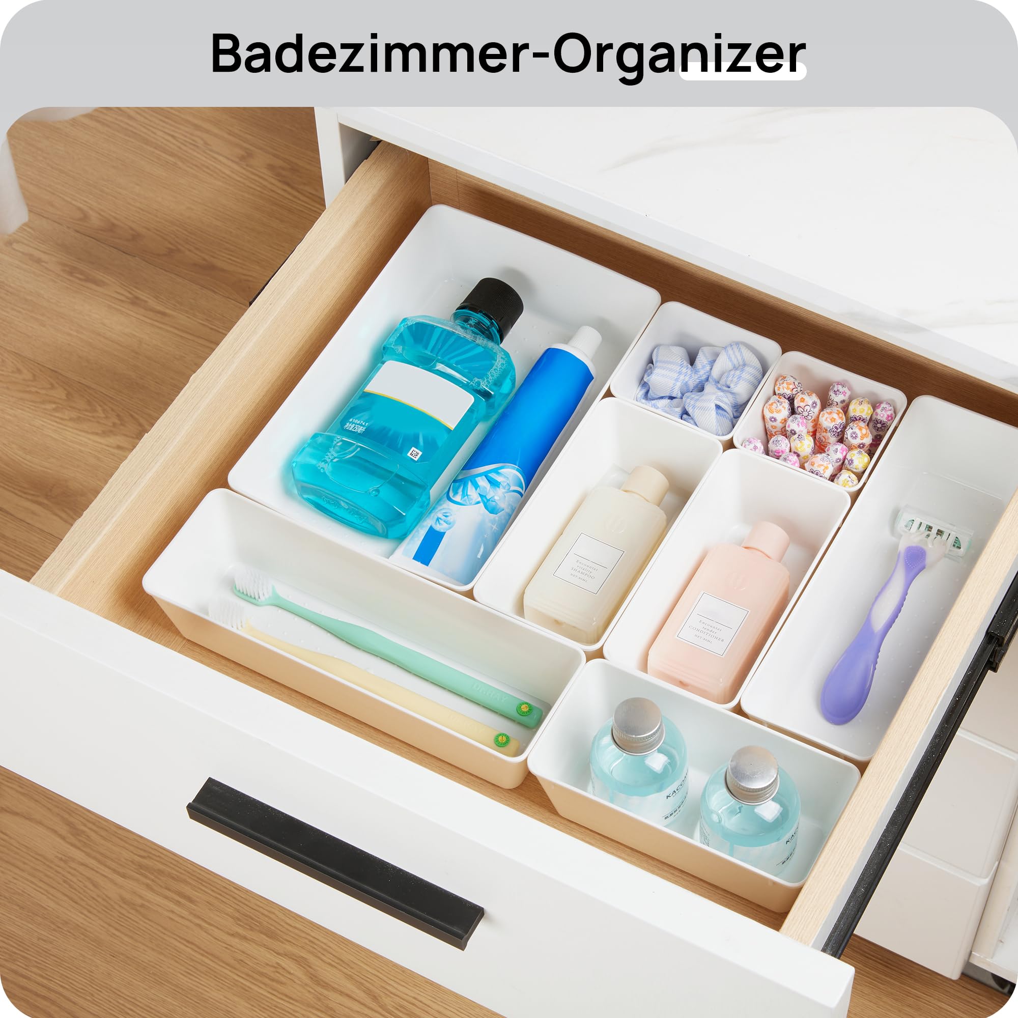 25 Pack Plastic Drawer Organizers with Non (25 Count)