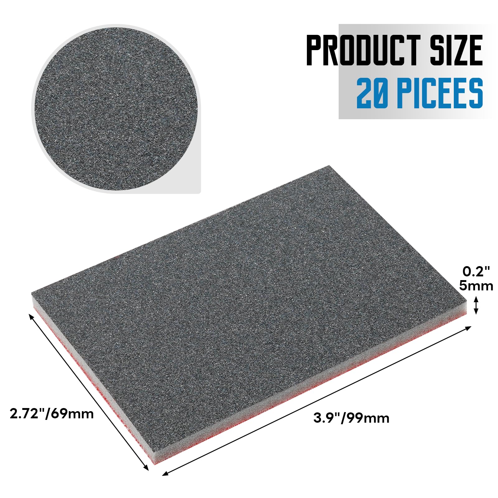 20Pcs Sanding Sponge (20 Count)