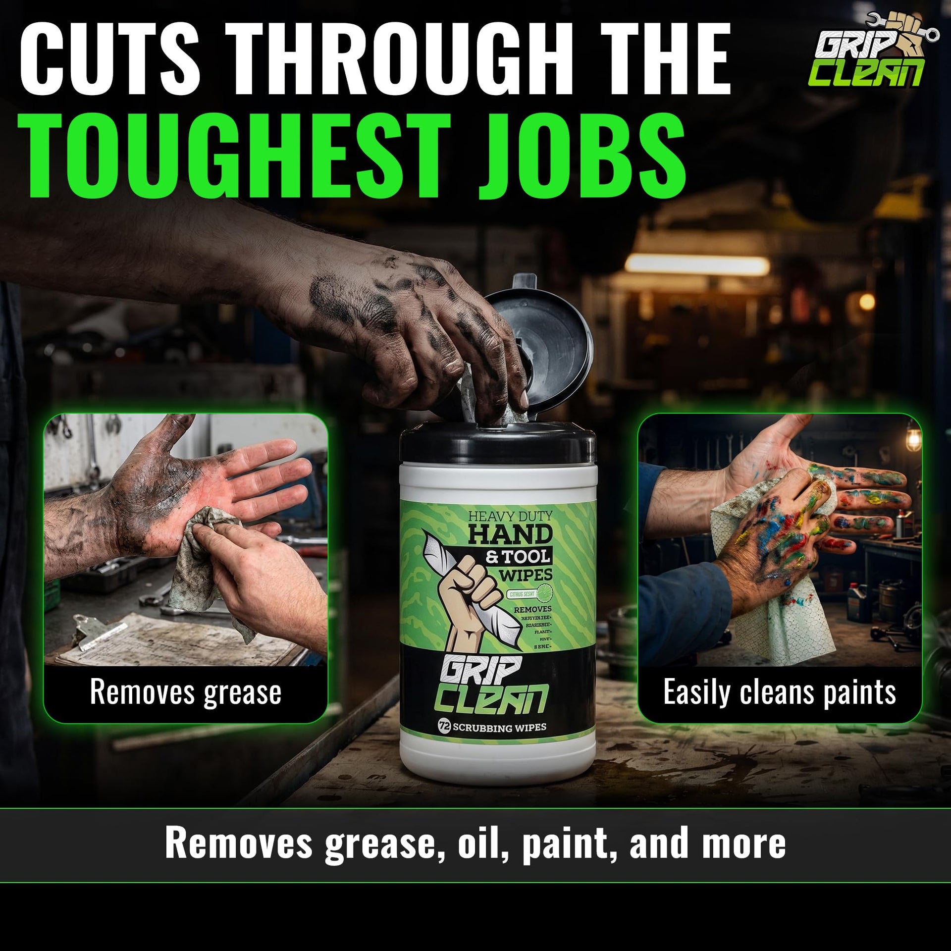 Heavy Duty Hand Wipes For Mechanics (432 Count)