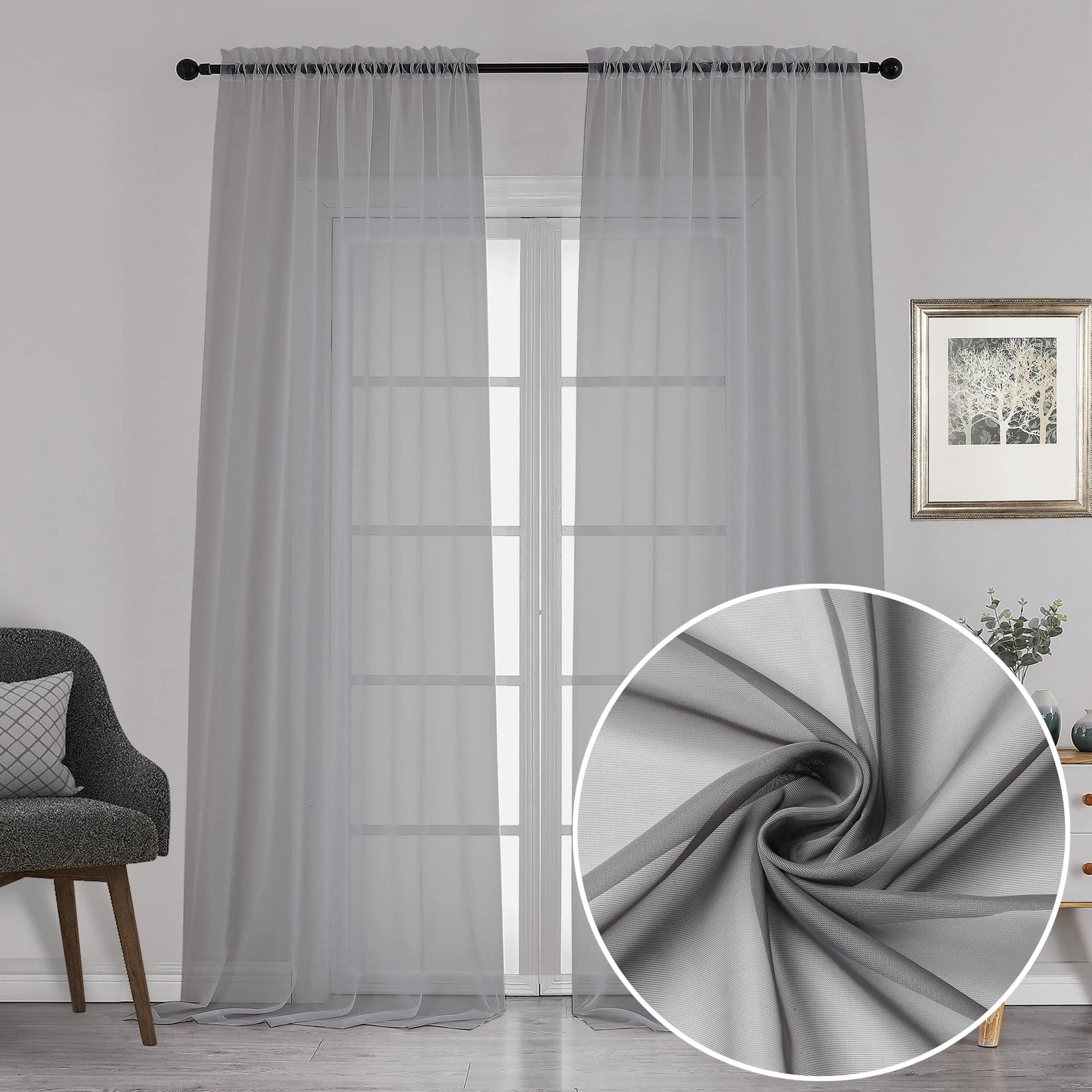 120 Inch Long Sheer Curtains for Bedroom