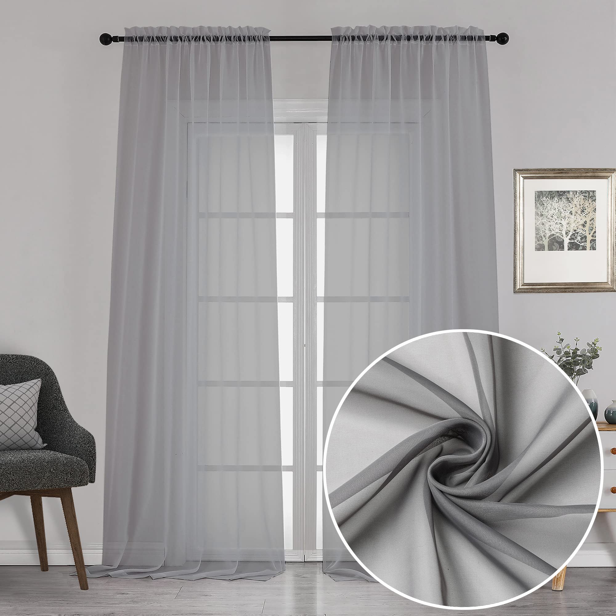 120 Inch Long Sheer Curtains for Bedroom