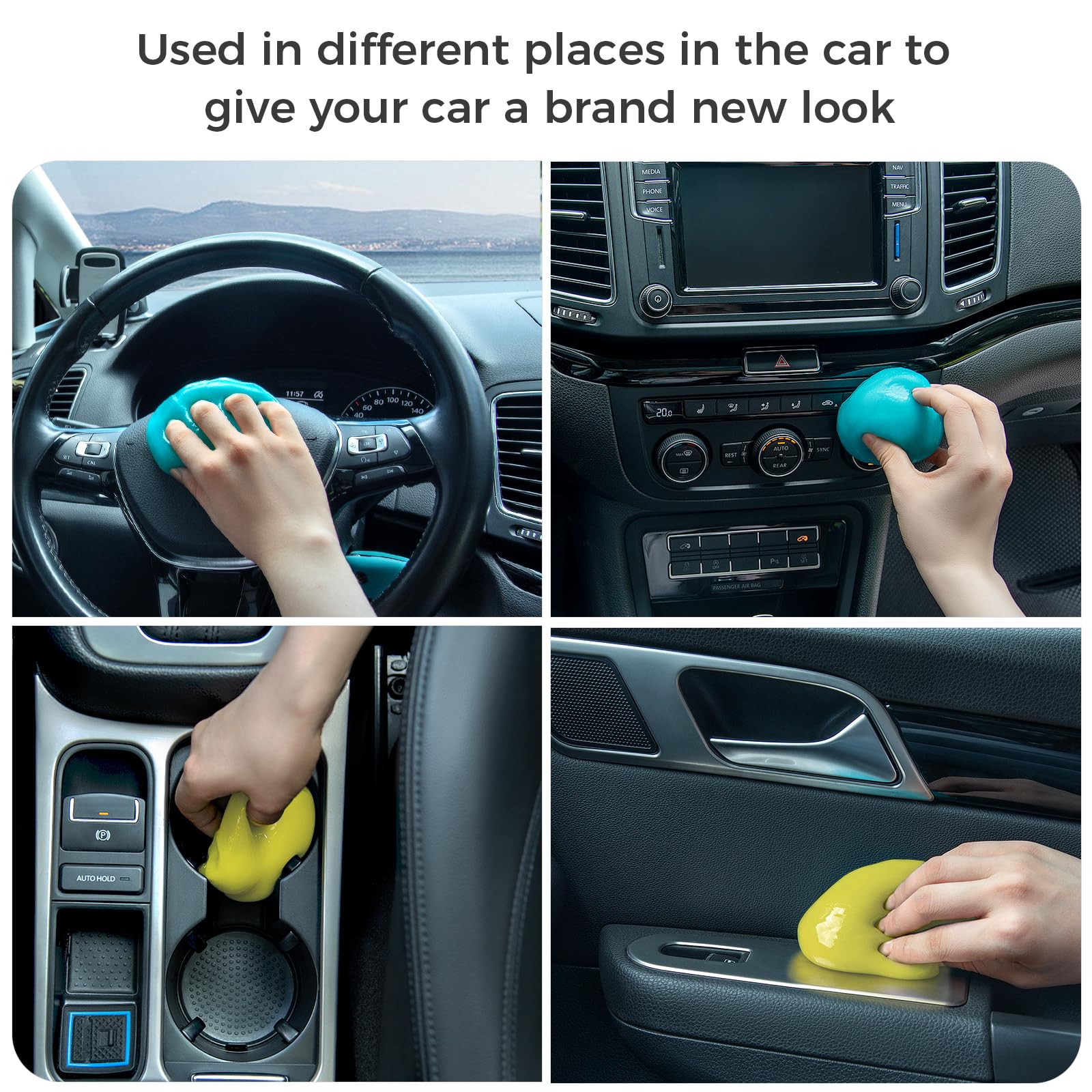 Keyboard Cleaning Gel Dust Cleaner Slime Car Clean Putty 2Pack (2 Count)