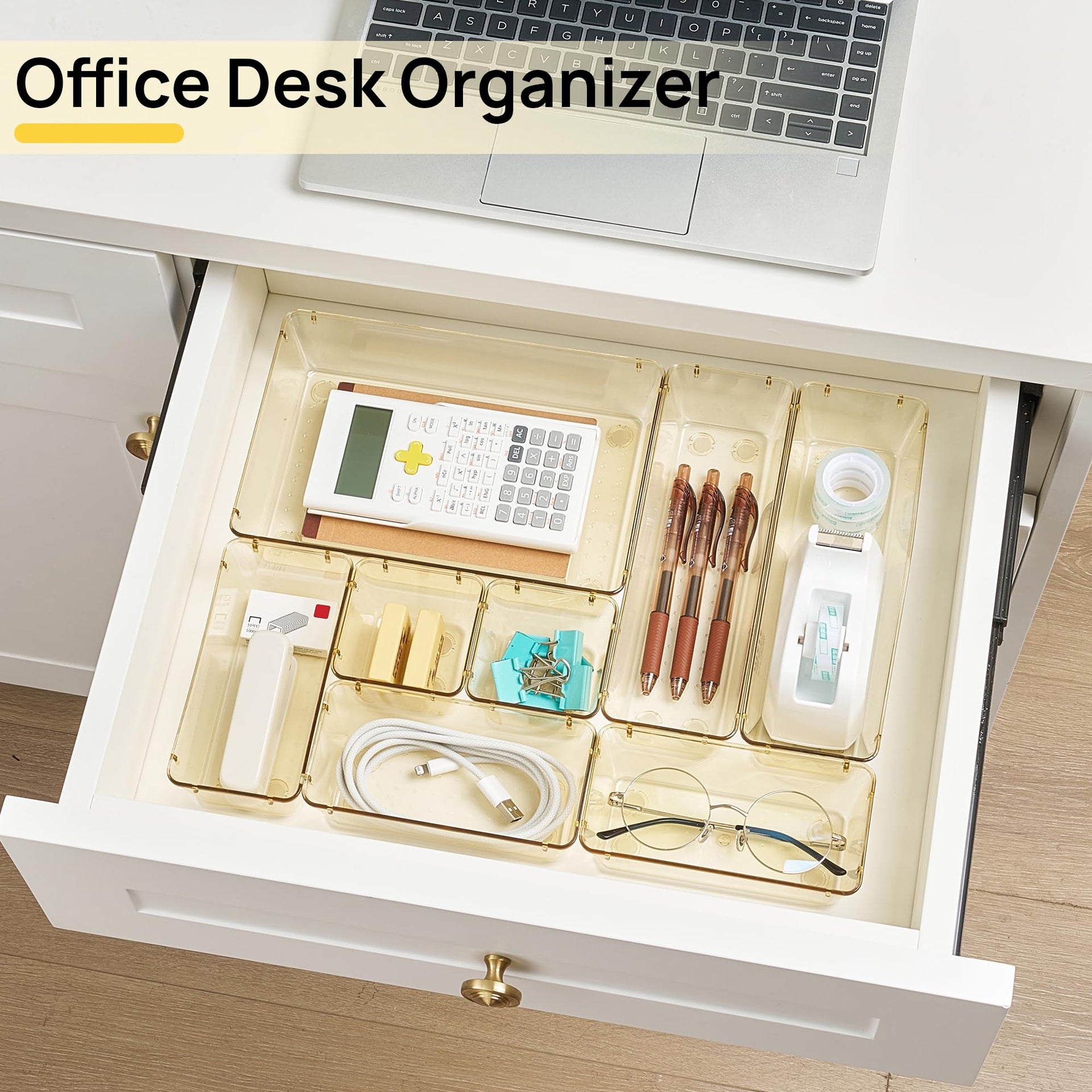 25 Pack Plastic Drawer Organizers with Non (25 Count)