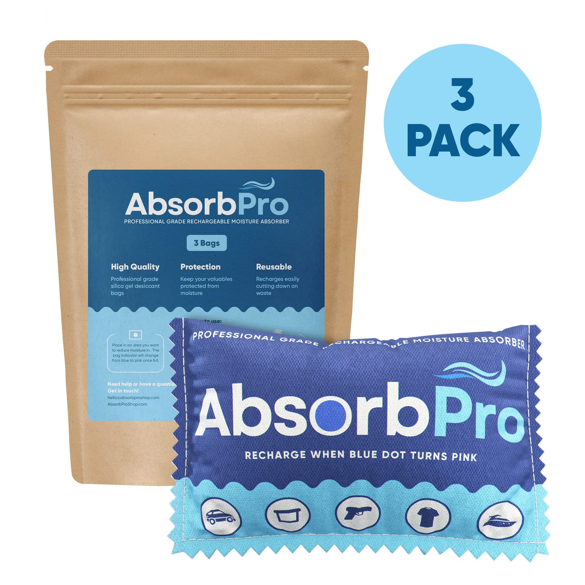 Rechargeable Dehumidifier Bags 3 (3 Count)