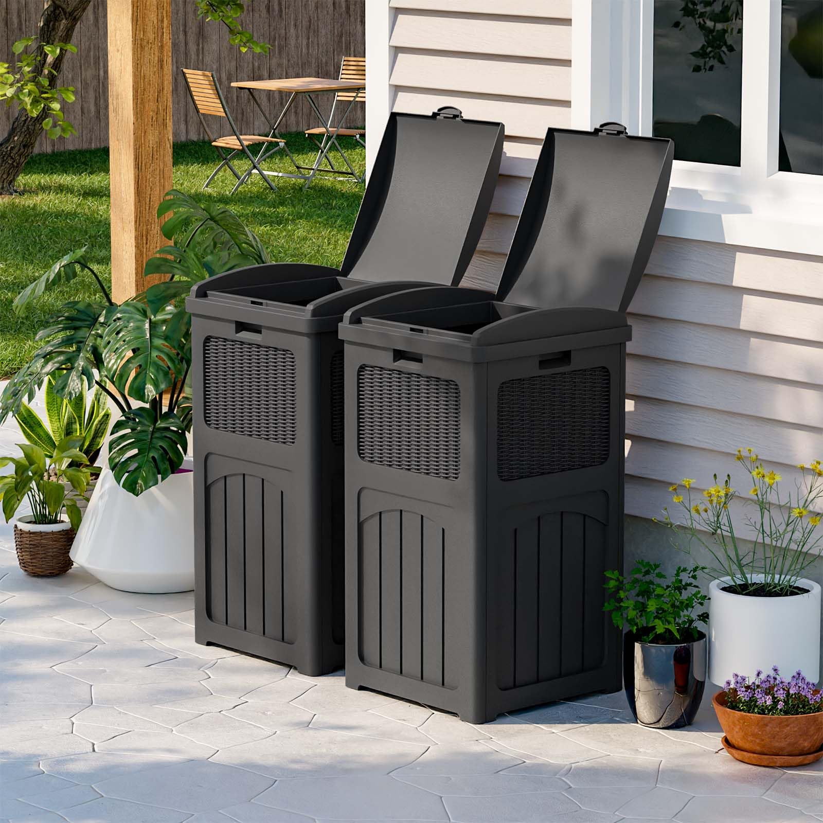 36 Gallon Outdoor Trash Can (2 Count)