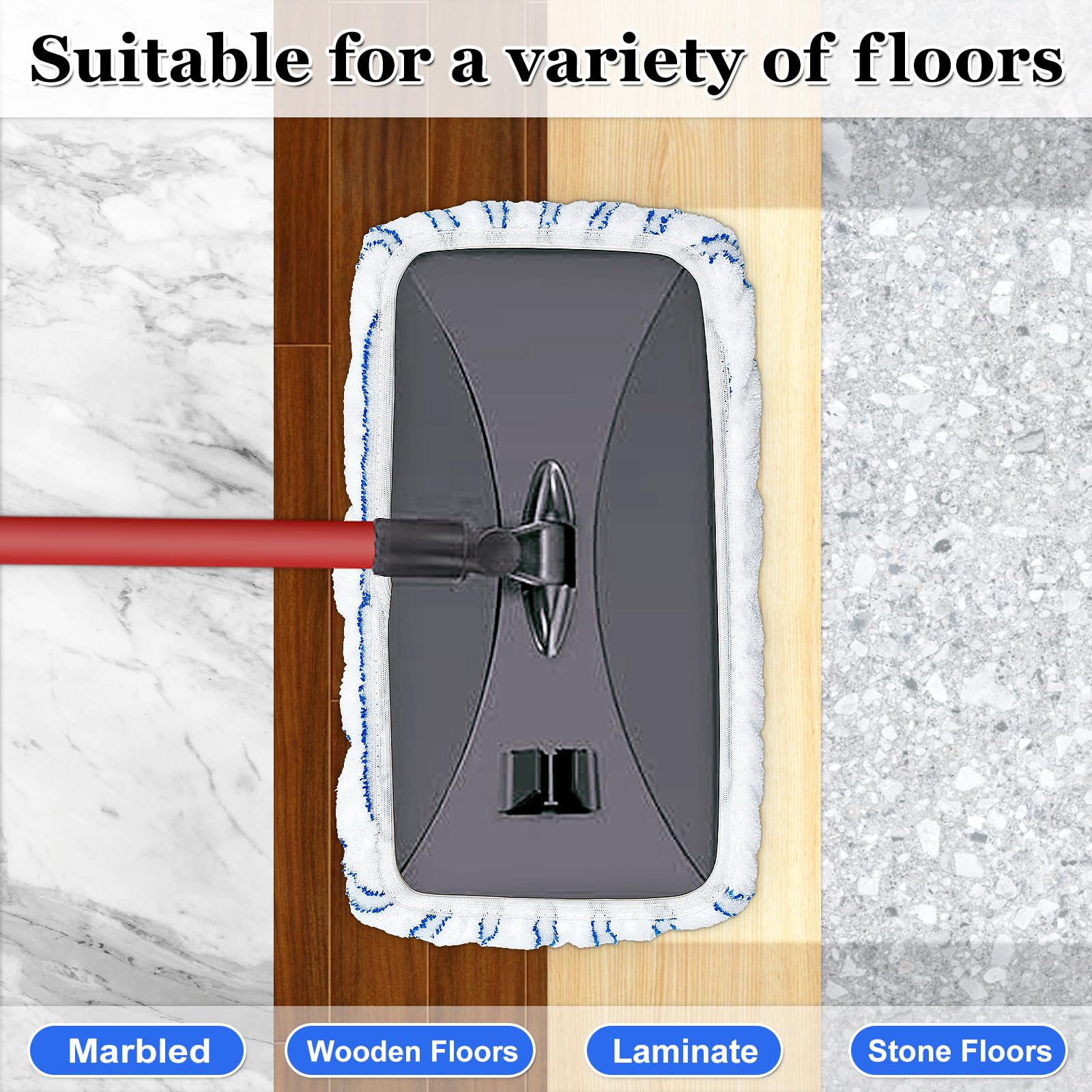 Mop Heads Replacements for Ocedar Hardwood Floor 'N More Microfiber Mop (3 Count)