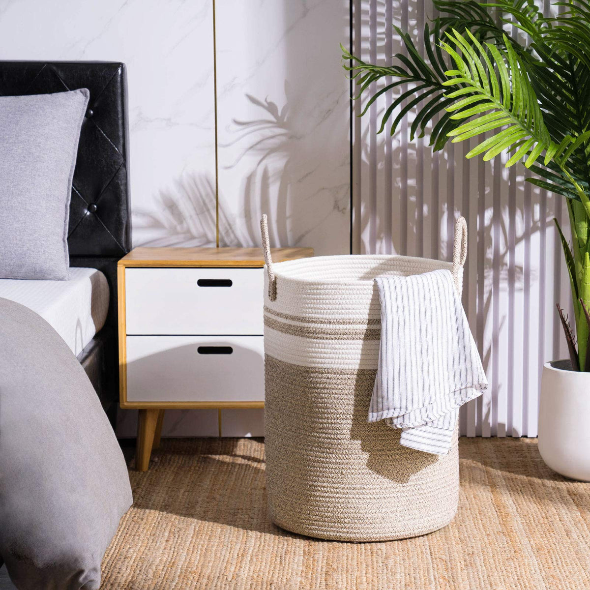 Woven Laundry Hamper Basket