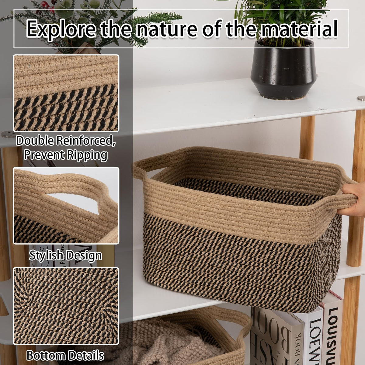 3 Pack Storage Basket for Organizing