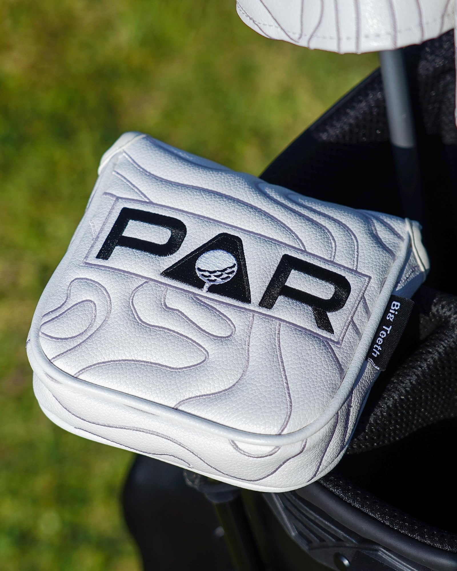 Golf Mallet Putter Cover Pure White Square Mallet Putter Head Cover Magnetic