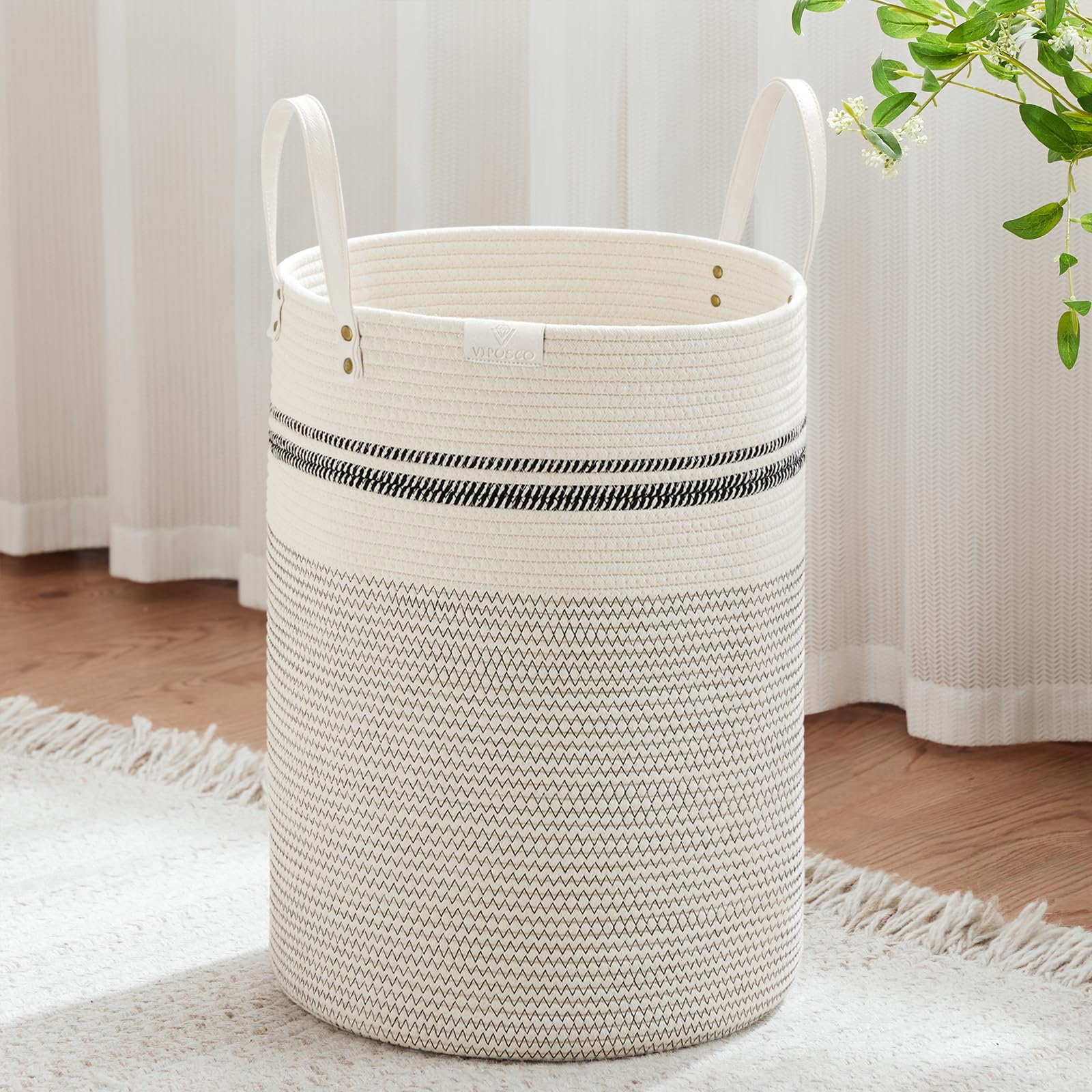 72L Tall Woven Rope Laundry Hamper (2434.6096 Fl Oz) - ModHome Supplies