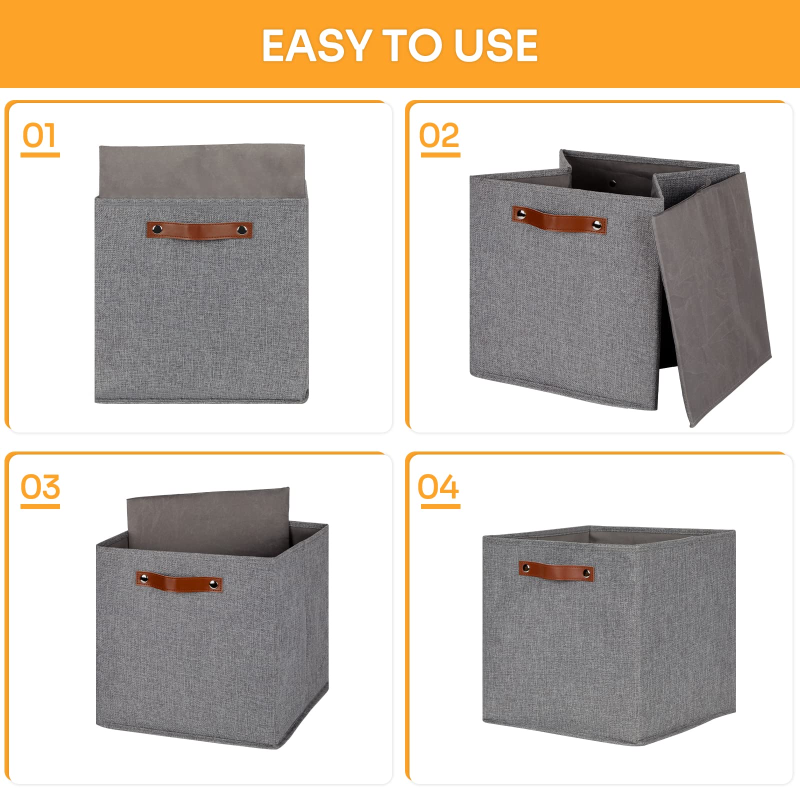 Fabric Storage Cubes (4 Count)