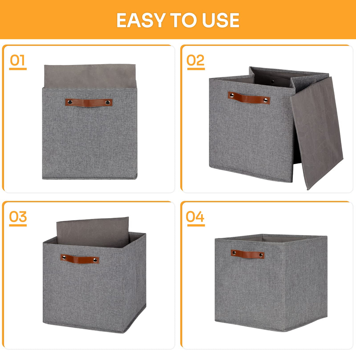 Fabric Storage Cubes (4 Count)