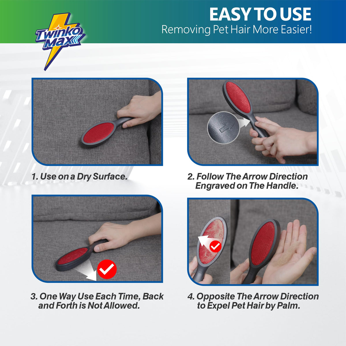Lint Brush for Pet Hair (3 Count)