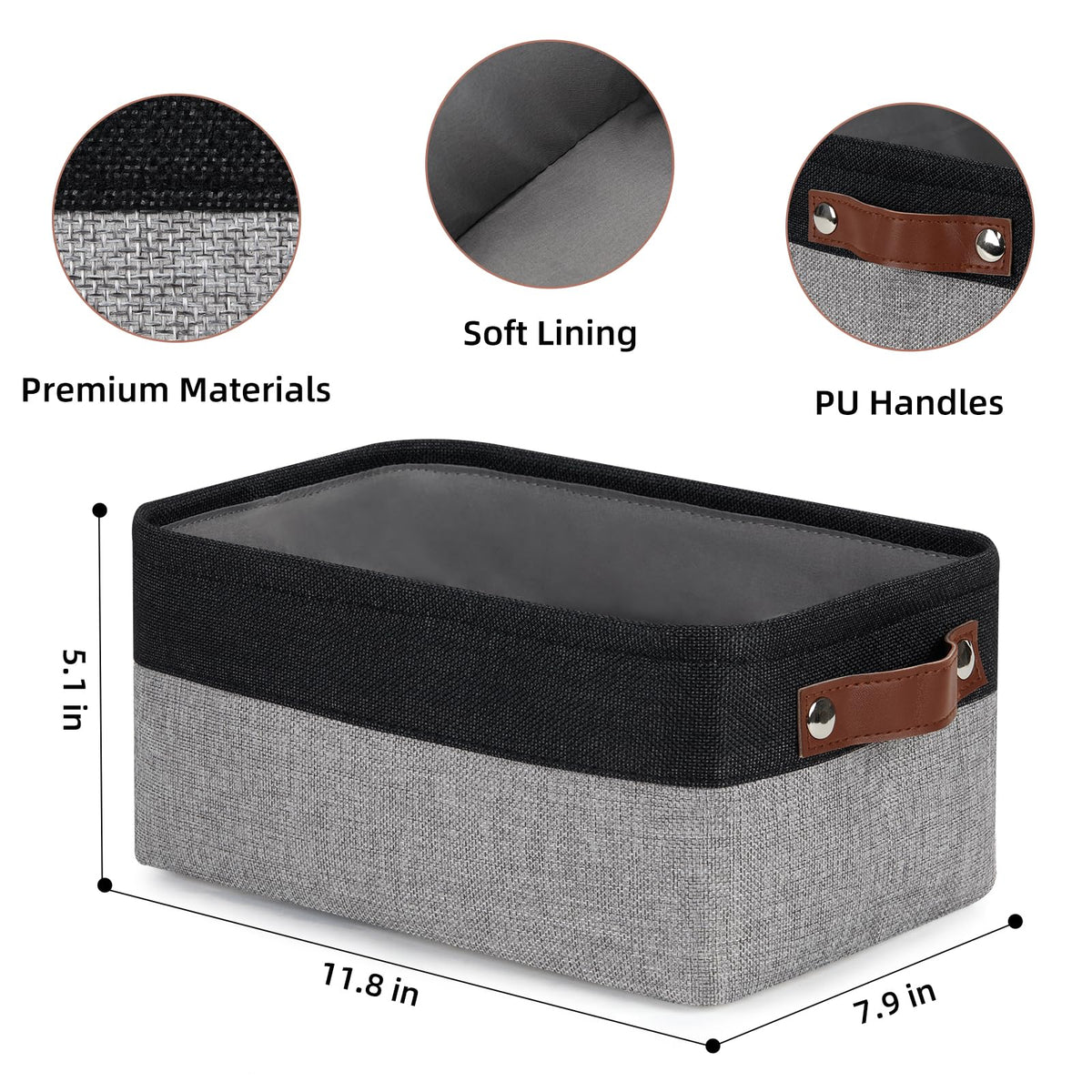 Small Storage Baskets for Organizing (2 Count)