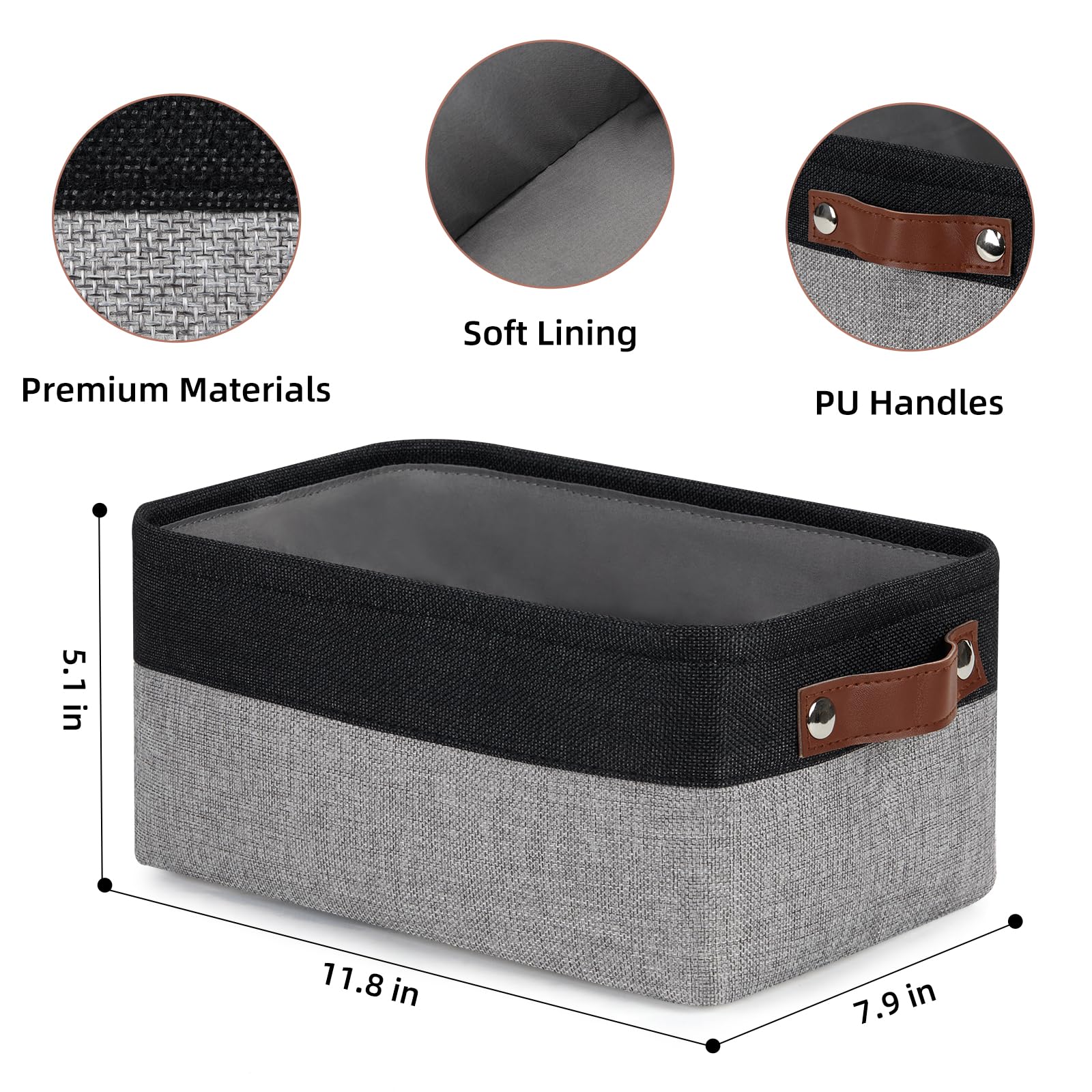 Small Storage Baskets for Organizing (2 Count)