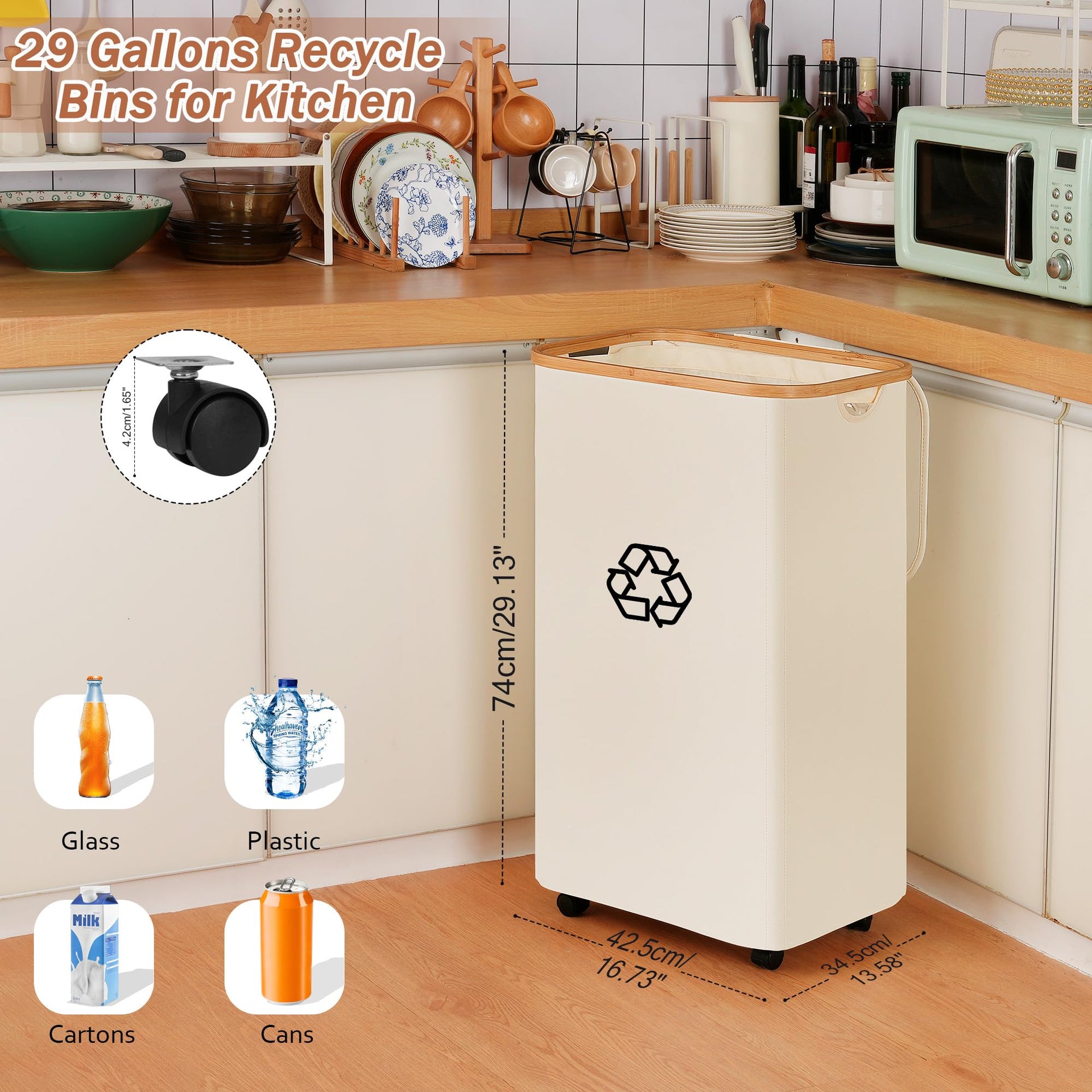111L Recycling Bins for Kitchen