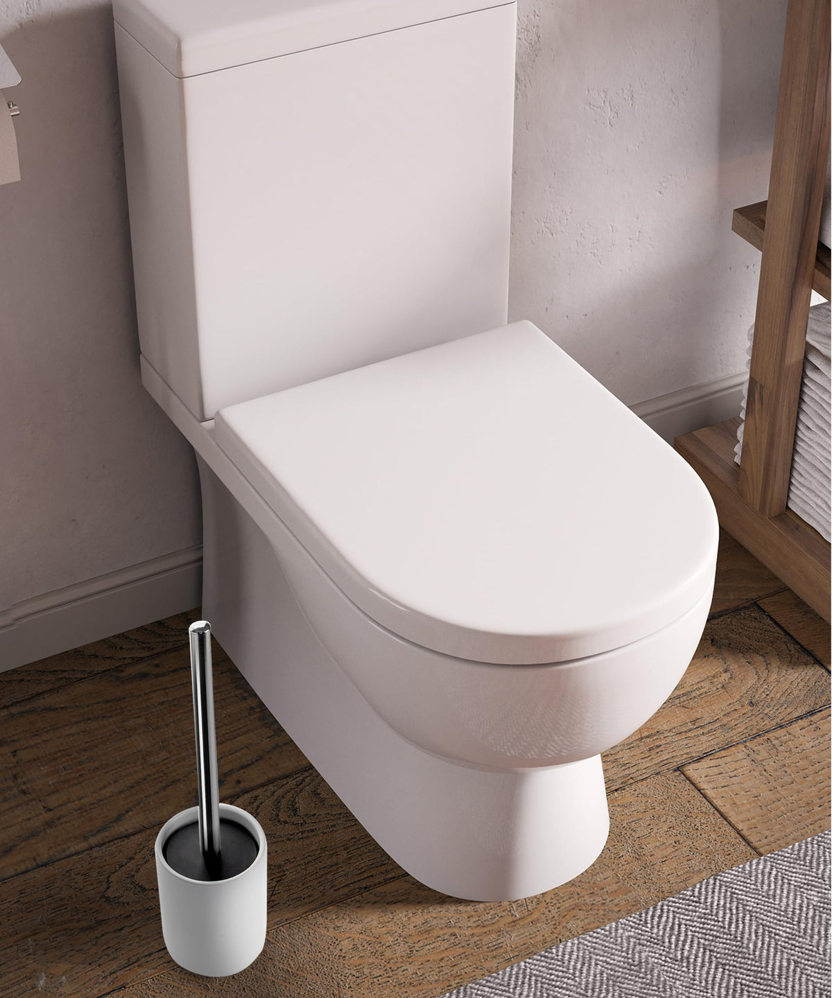 Ceramic Toilet Brush and Holder Set (3 Count)
