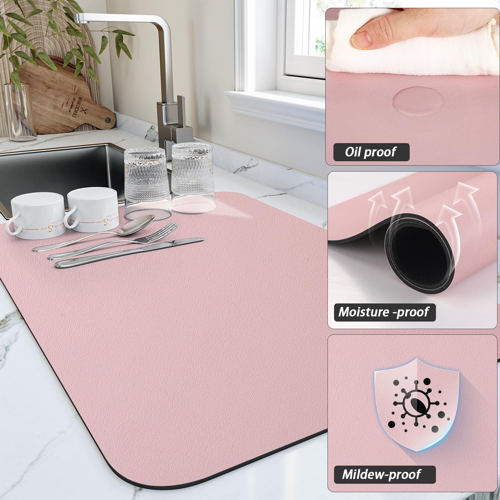 Dish Drying Mat for Kitchen Counter