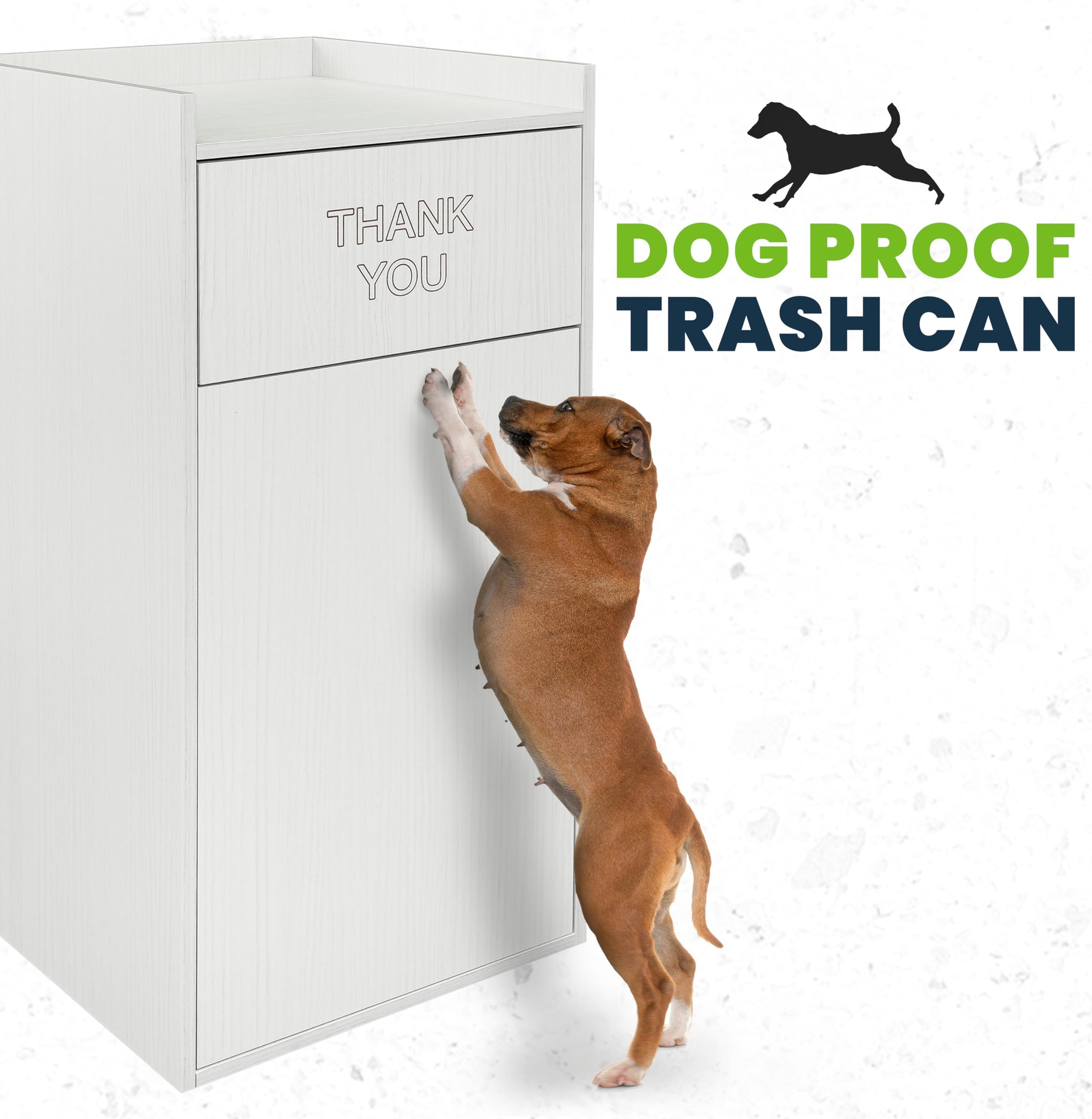 Restaurant Trash Can Cabinet with Tray Holder