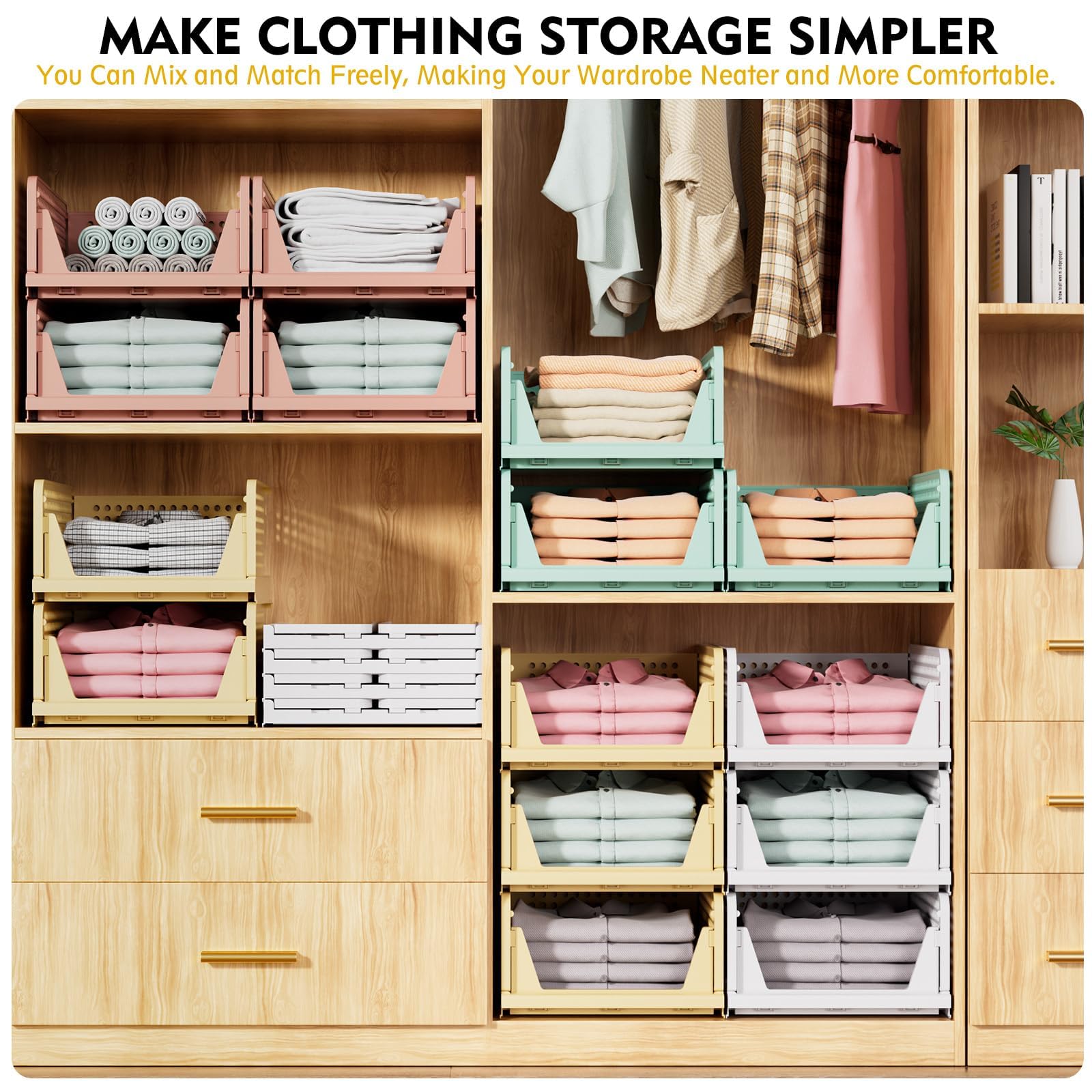 Upgraded Closet Organizers and Storage (5 Count)