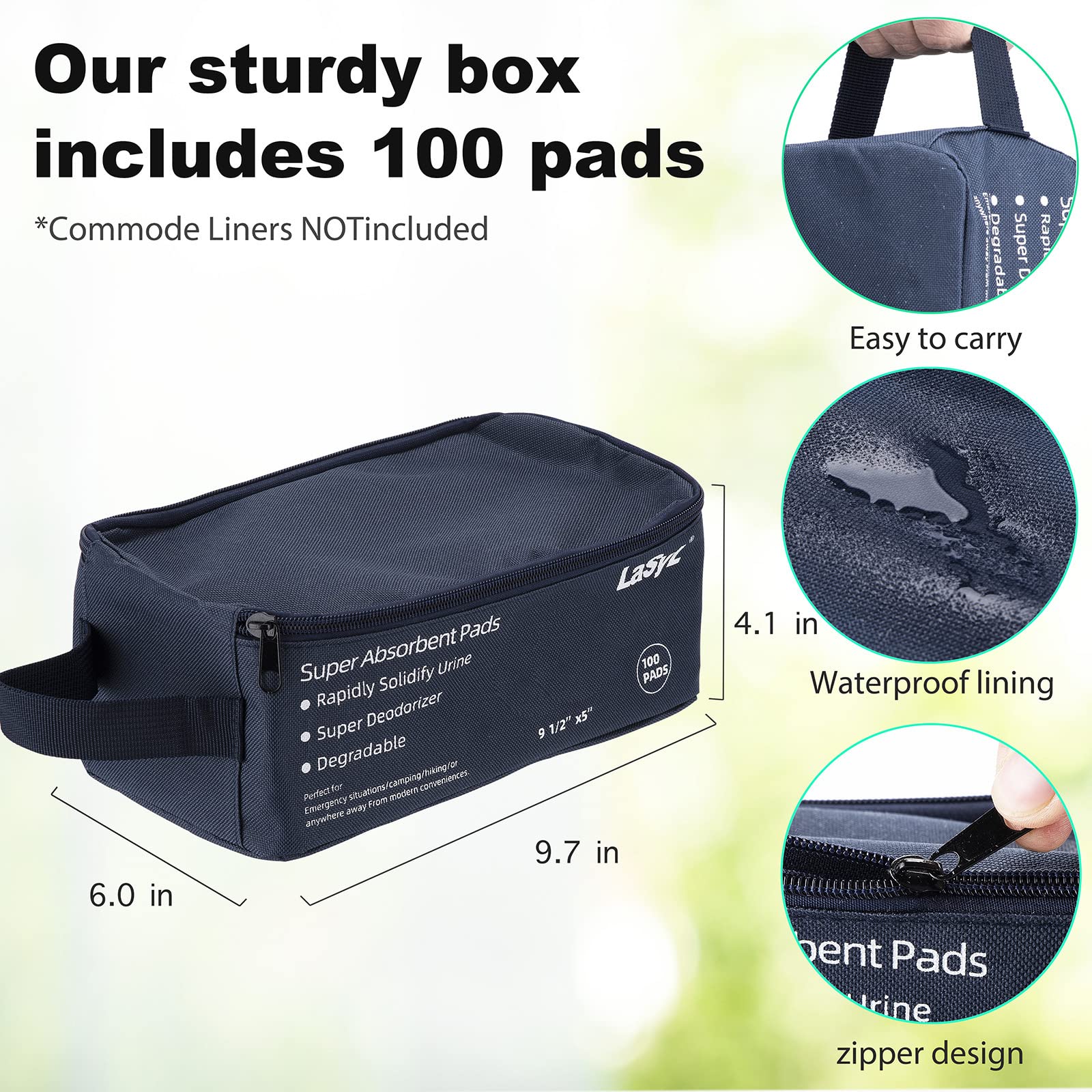 Super Absorbent Commode Pads (100 Count)