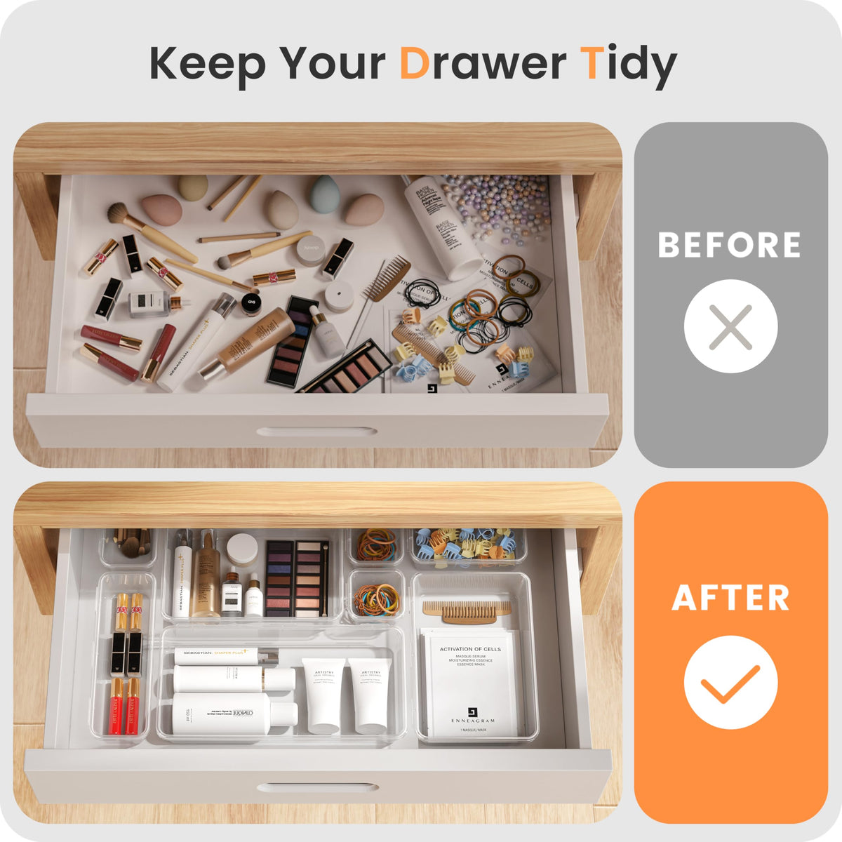 Military Grade】 Drawer Organizer (28 Count)