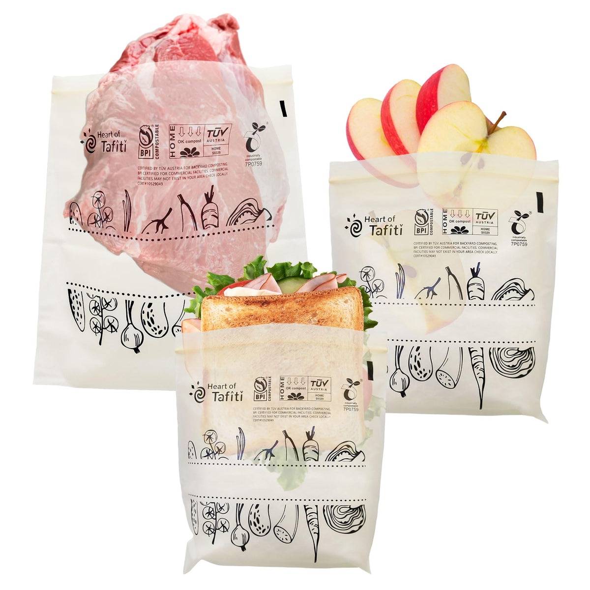Compostable Food Storage Bags Variety Pack (110 Count)