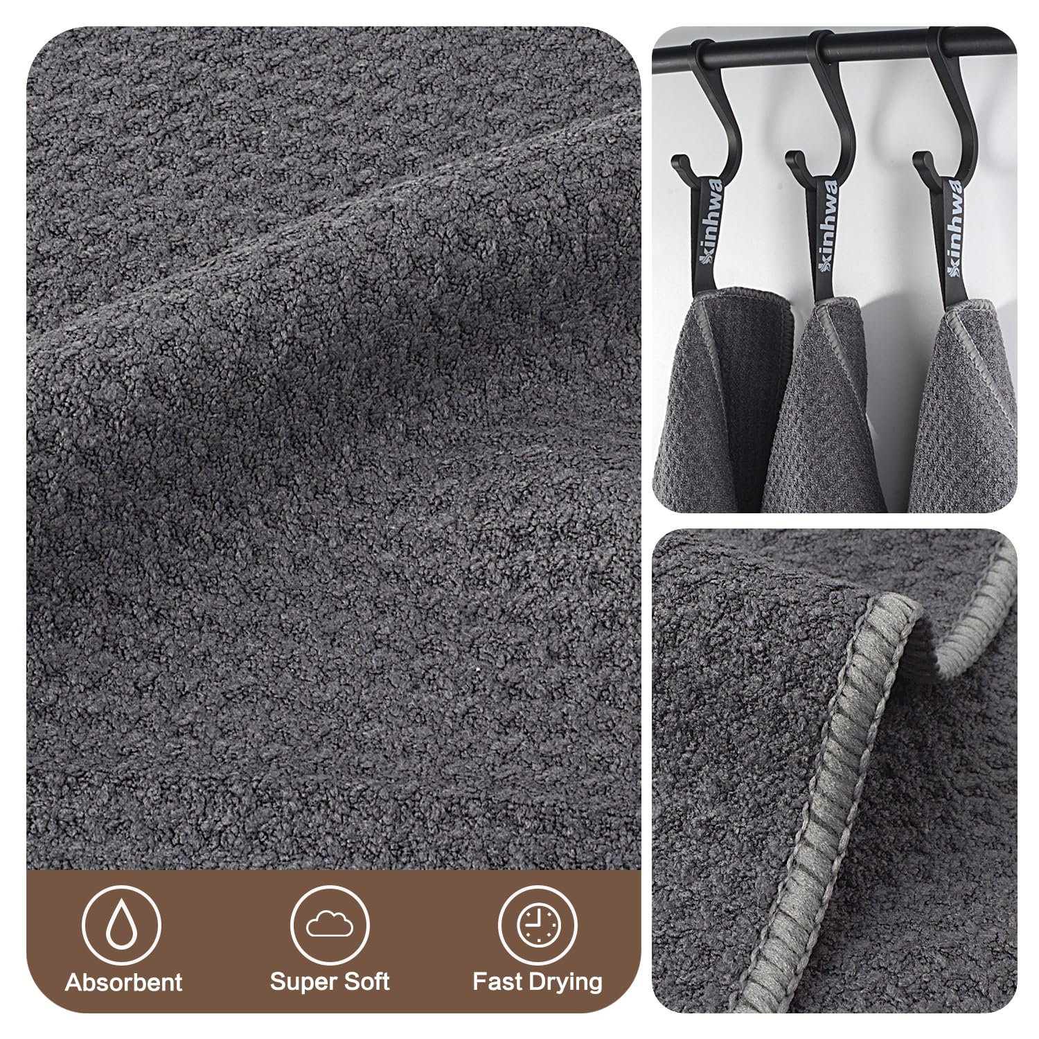 Dish Cloths for Washing Dishes with Scrub Side (9 Count)