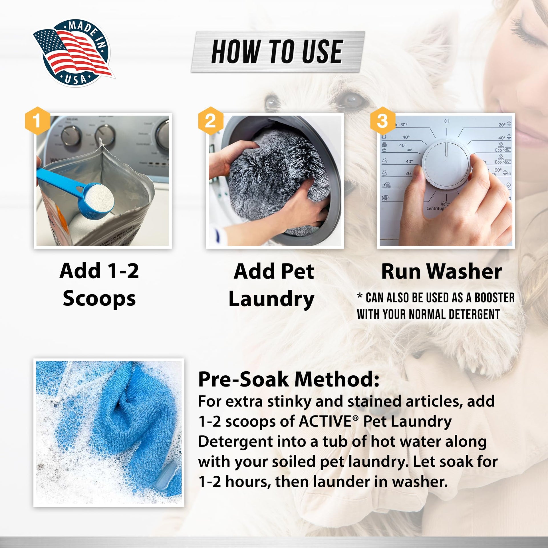 Pet Laundry Detergent Odor Remover (32 Ounce)