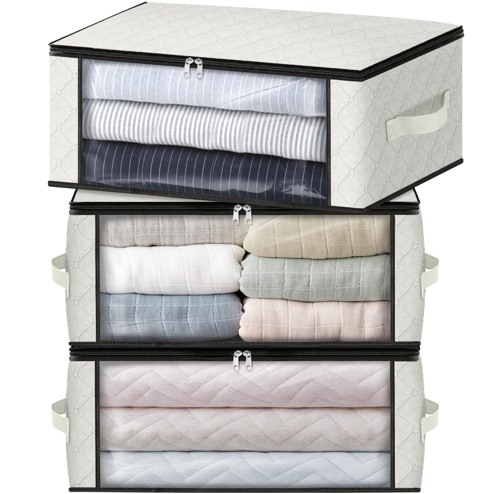 3 Pack Clothes Organizer Storage Bags (3 Count)