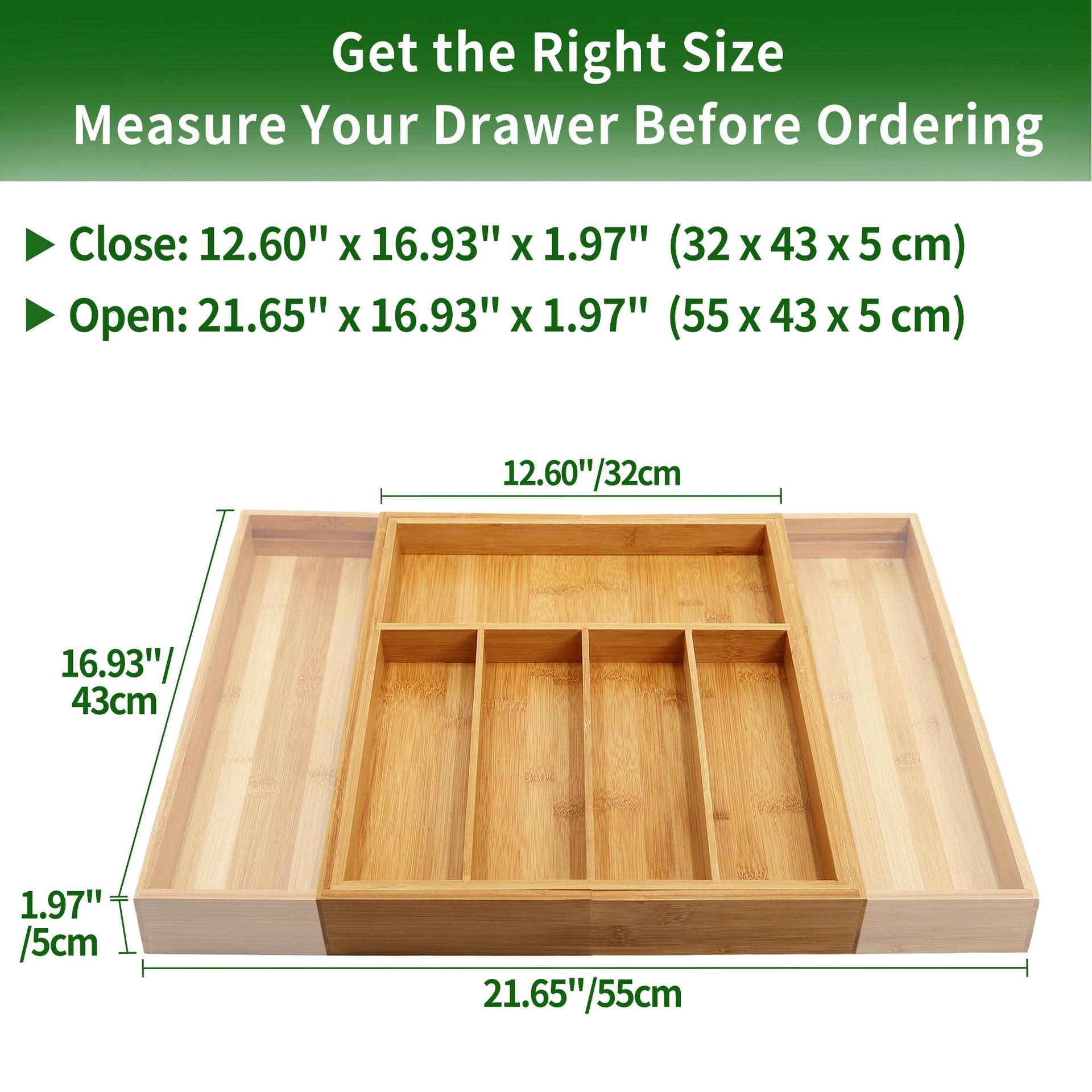 Bamboo Drawer Organizer