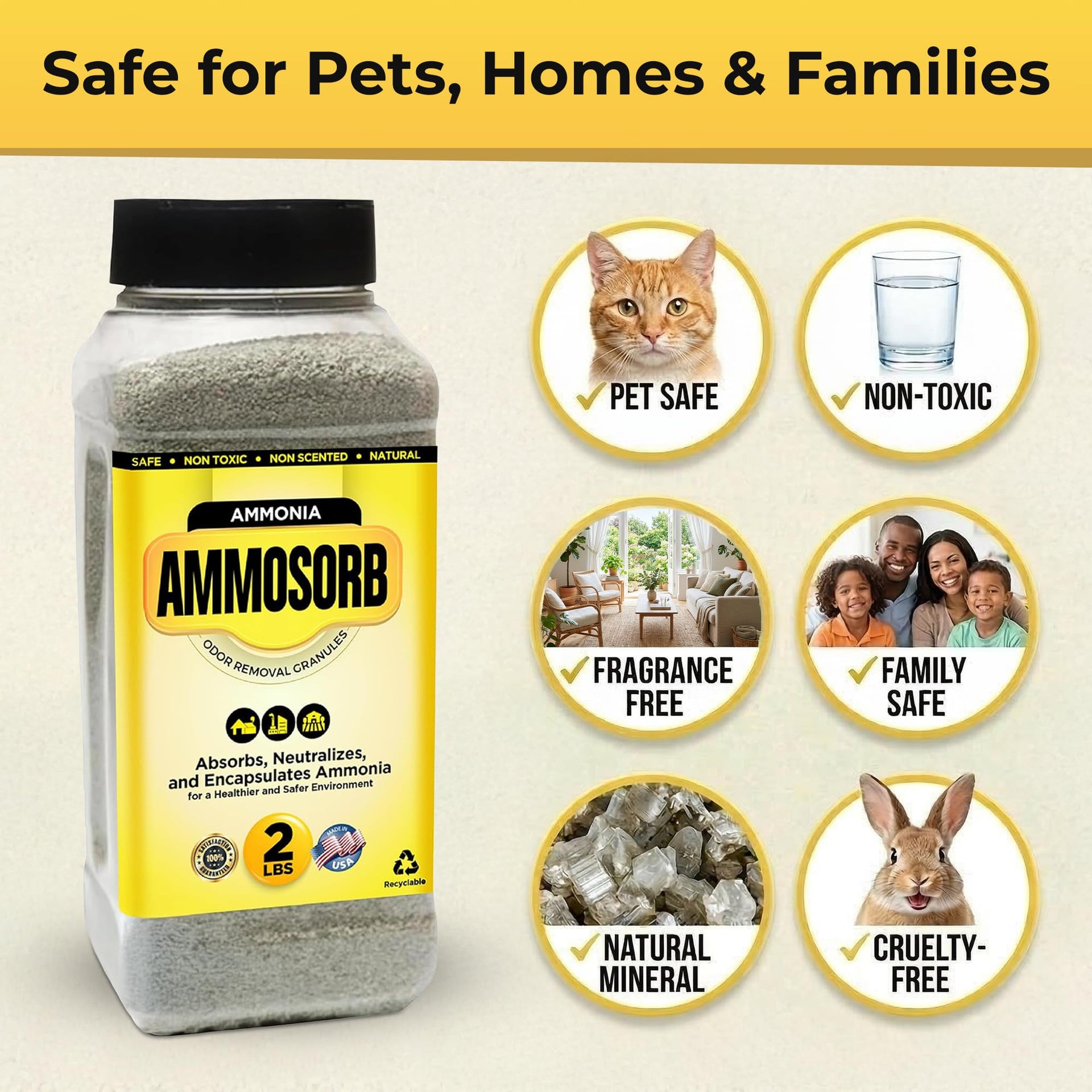 Natural Cat Litter and Urine Deodorizer Granules (32 Ounce)