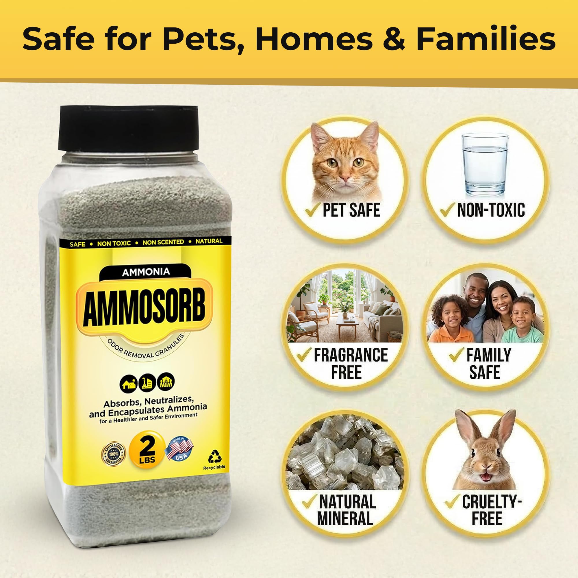 Natural Cat Litter and Urine Deodorizer Granules (32 Ounce)