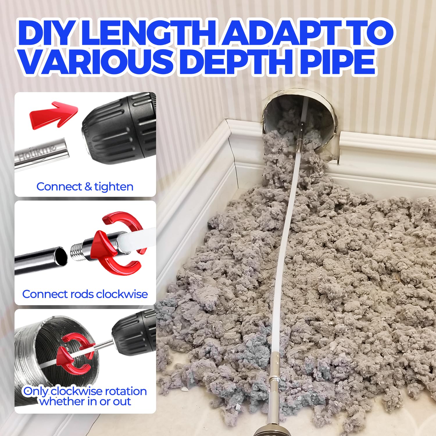 16Ft Dryer Vent Cleaner Kit