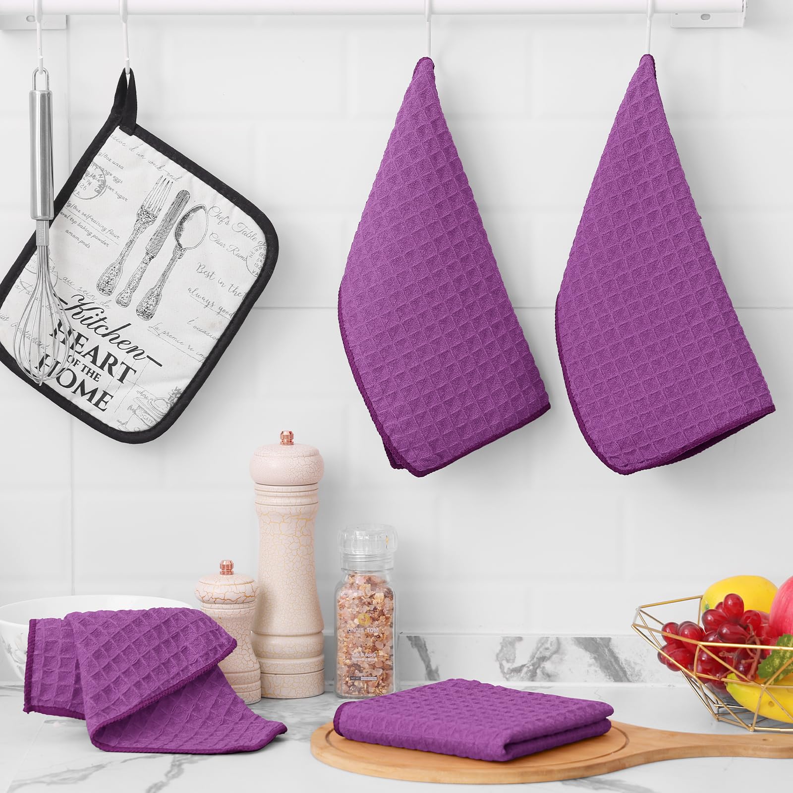 Microfiber Kitchen Towels and Dishcloths Sets (8 Count)
