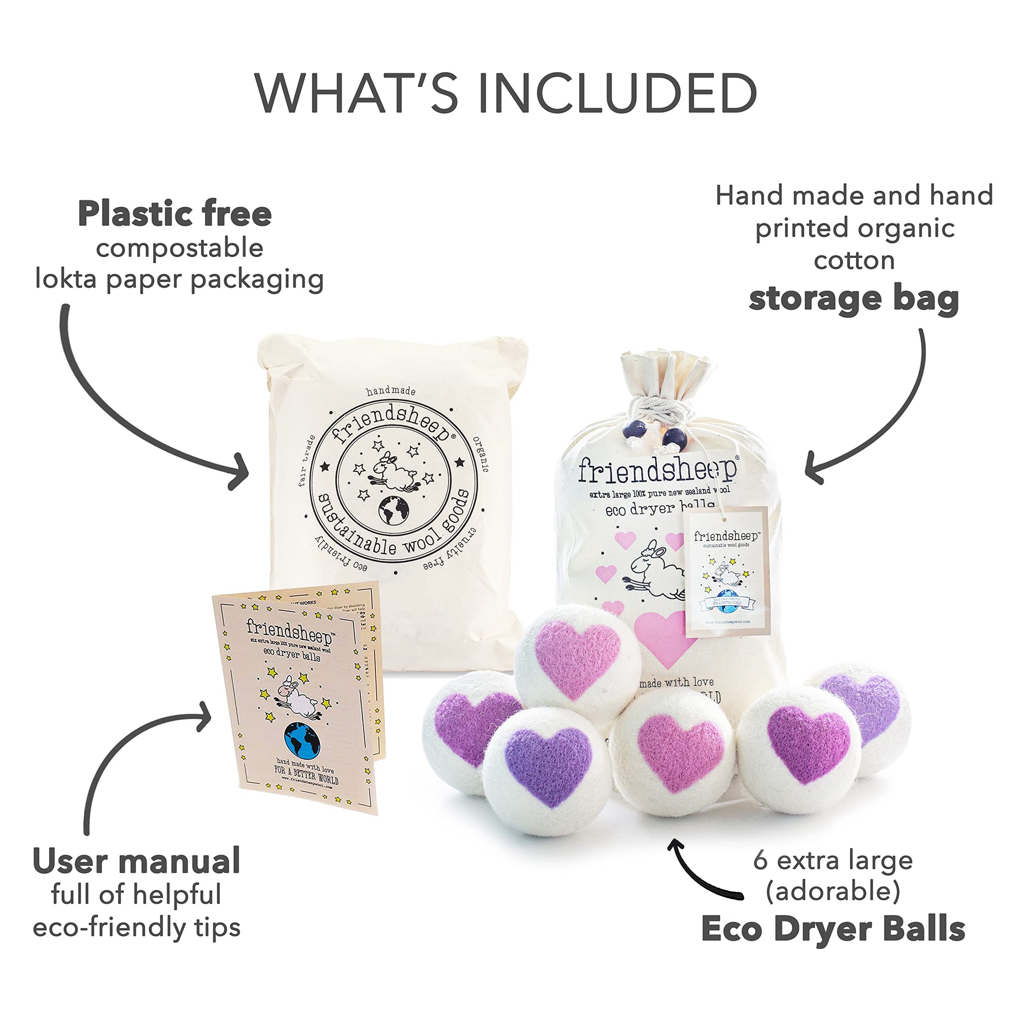 Wool Dryer Balls (6 Count)